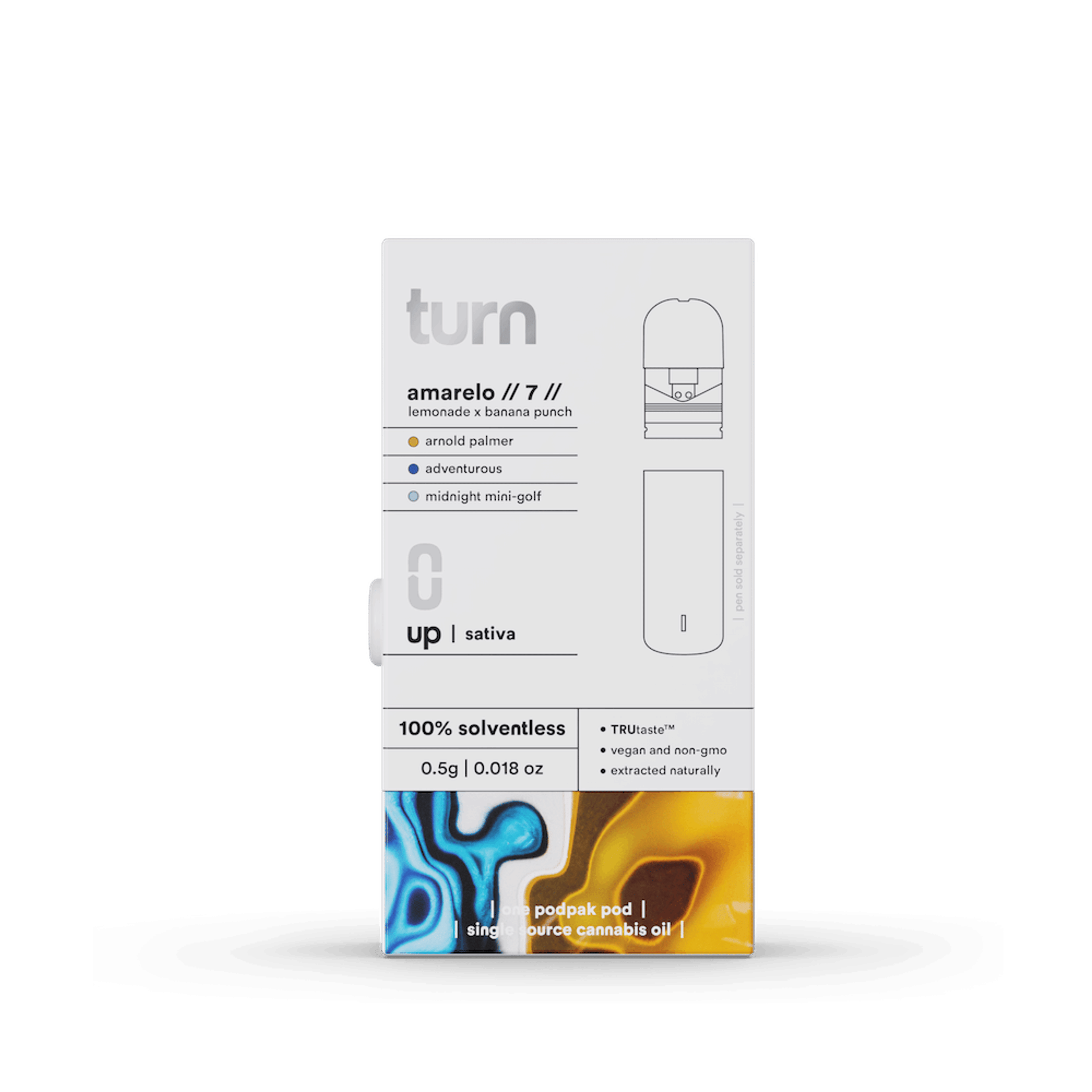 turn: 0.5g pod | amarelo // 7 // | 100% solventless | up | - turn - - $50 - Pods