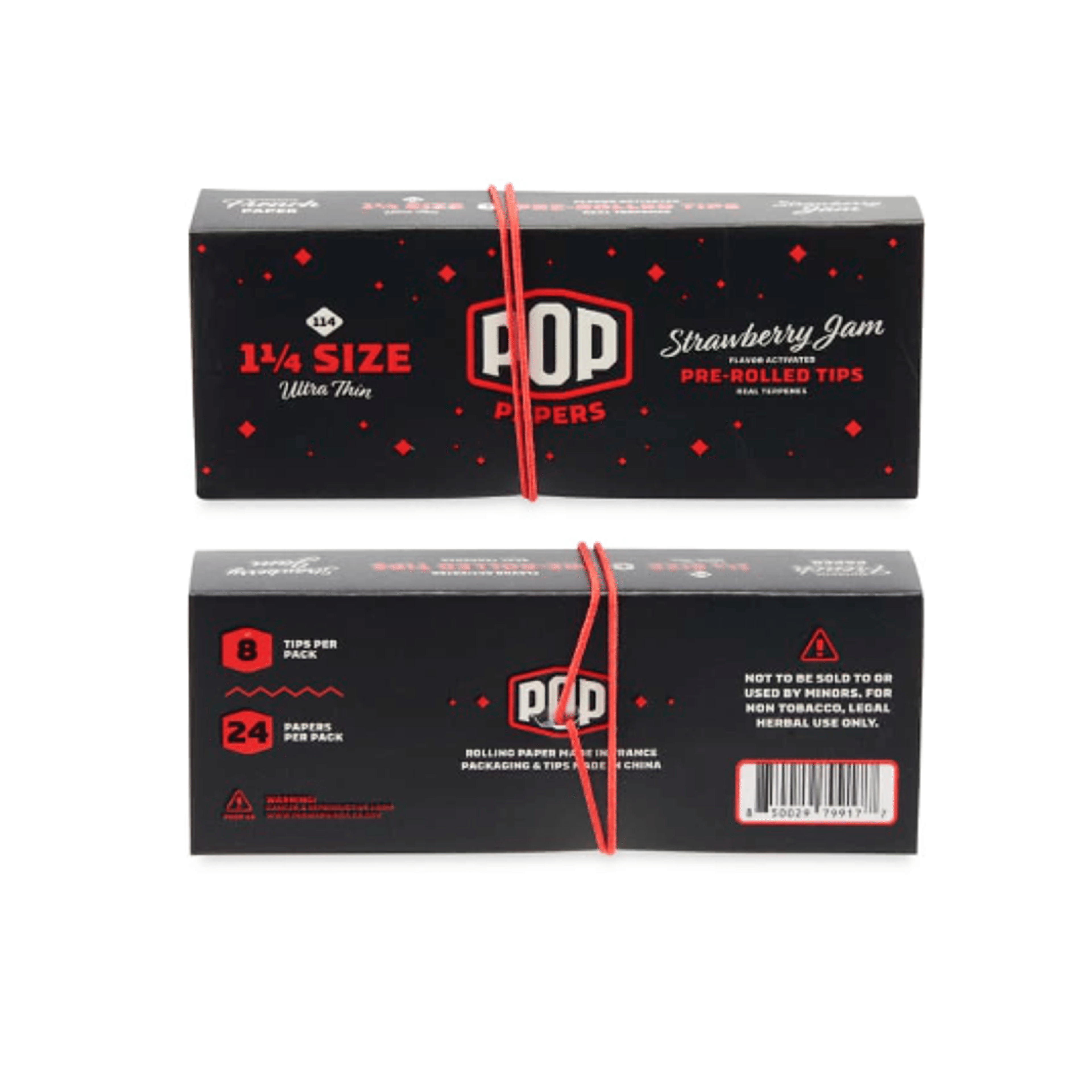 POP Papers: Strawberry Jam 1.25" Papers + Tips (24ct.) - POP Cones - - $3.50 - Paraphernalia