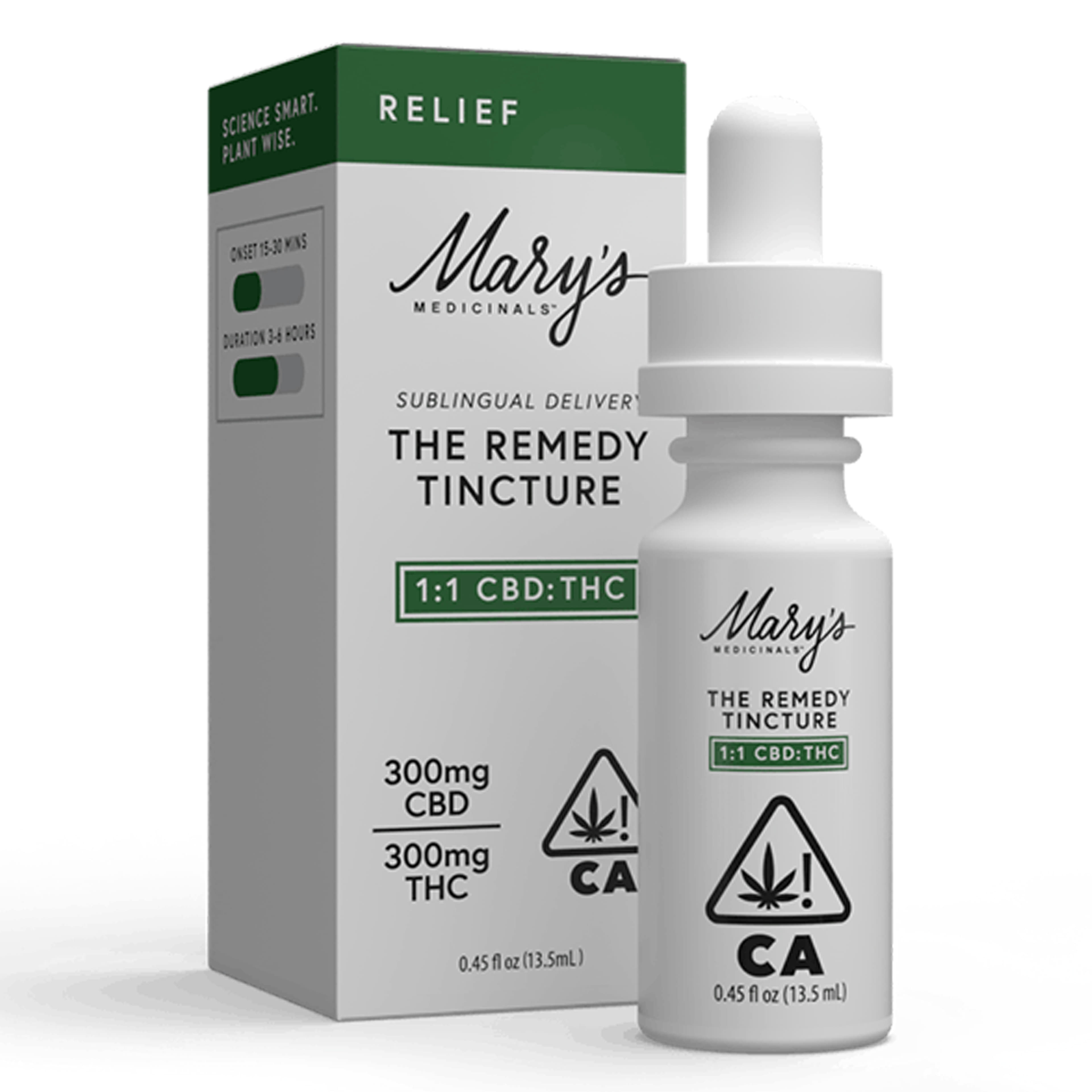 Remedy Relief 300mg CBD: 300mg THC (.45Oz) **SPECIAL PRICING** - Mary's Medicinals - Relief 1:1 .45oz - $29.99 - Tinctures