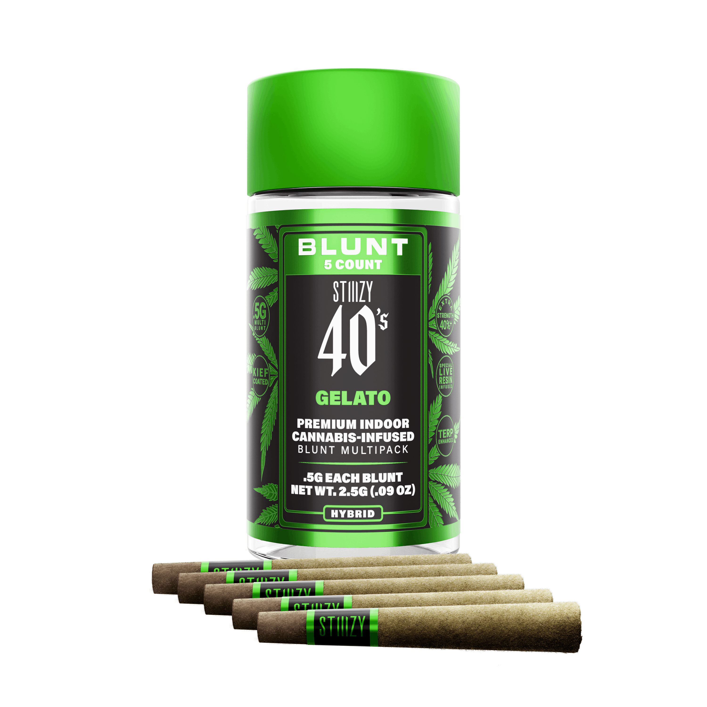 Gelato - 40's Infused Mini Blunts - STIIIZY - 2.5g (5-Pack) - $35.99 - Infused Pre-Rolls