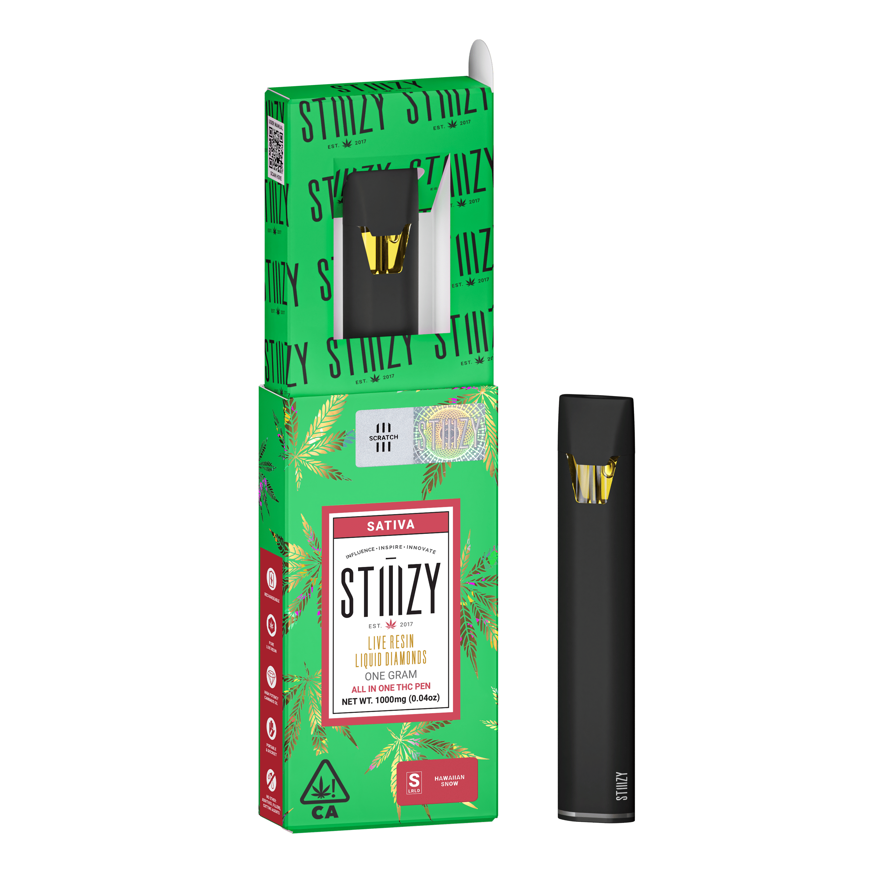 STIIIZY - AIO Hawaiian Snow Liquid Diamond Disposable 1g - Stiiizy - STIIIZY - AIO Hawaiian Snow Liquid Diamond Disposable 1g - $40 - Disposable