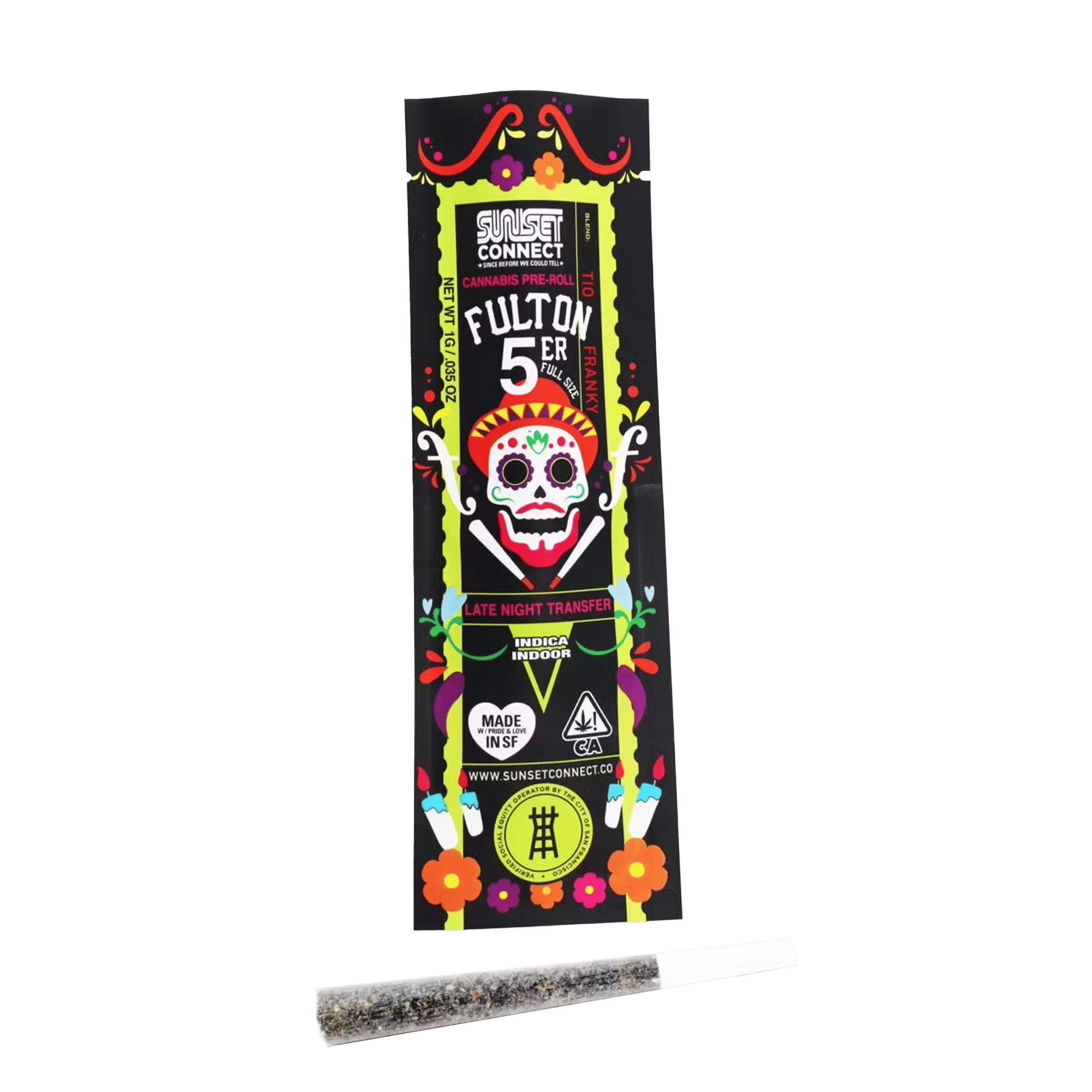 Tio Franky - Fulton 5'er - Pre-Roll - Sunset Connect - 1g (Single) - $4.99 - Non-Infused Pre-Rolls