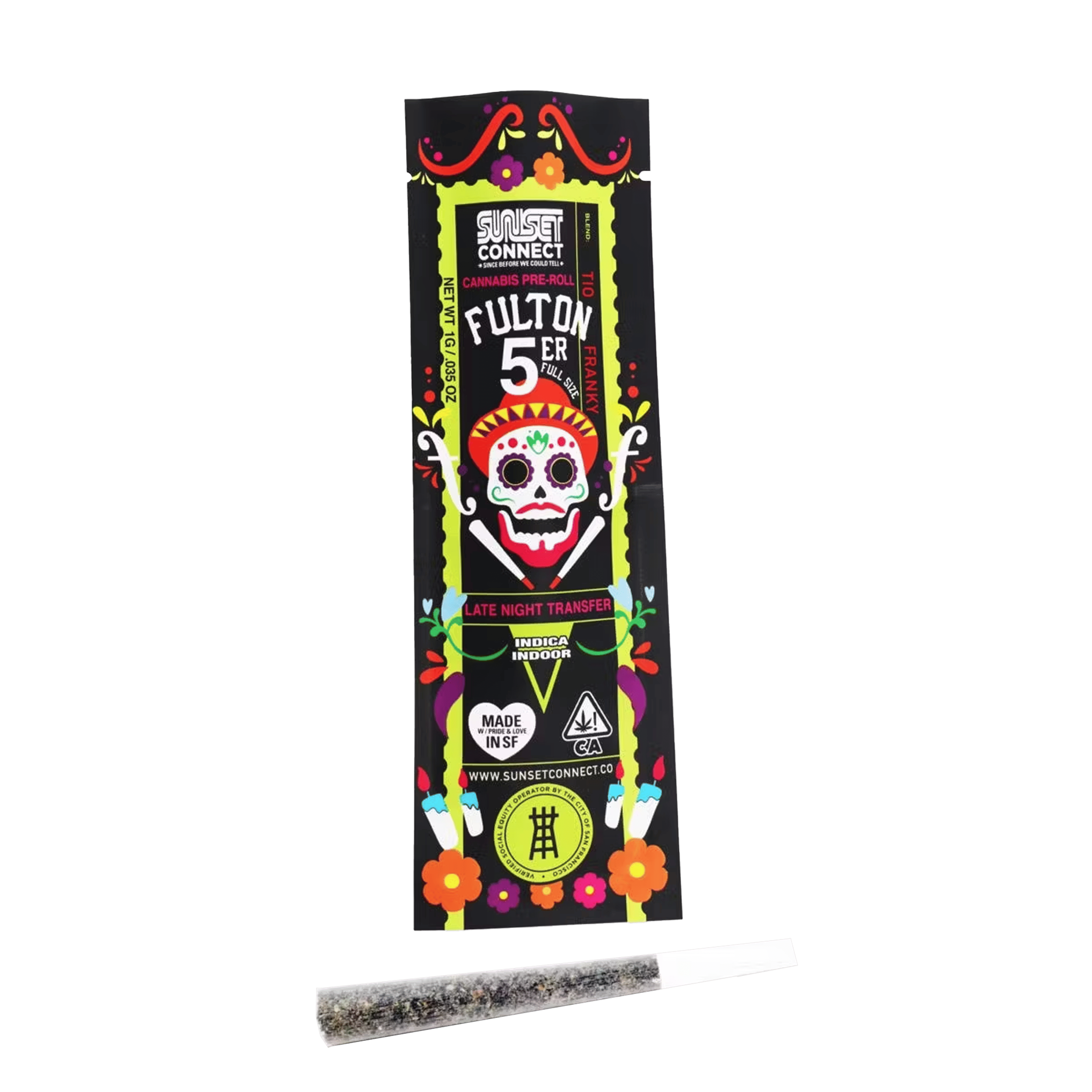 Tio Franky - Fulton 5'er - Pre-Roll - Sunset Connect - 1g (Single) - $4.99 - Non-Infused Pre-Rolls