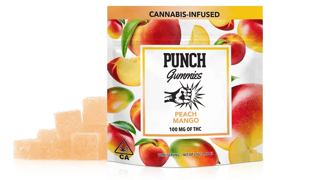 Peach Mango Gummies 100mg - Punch Edibles -  - $8 - Edible