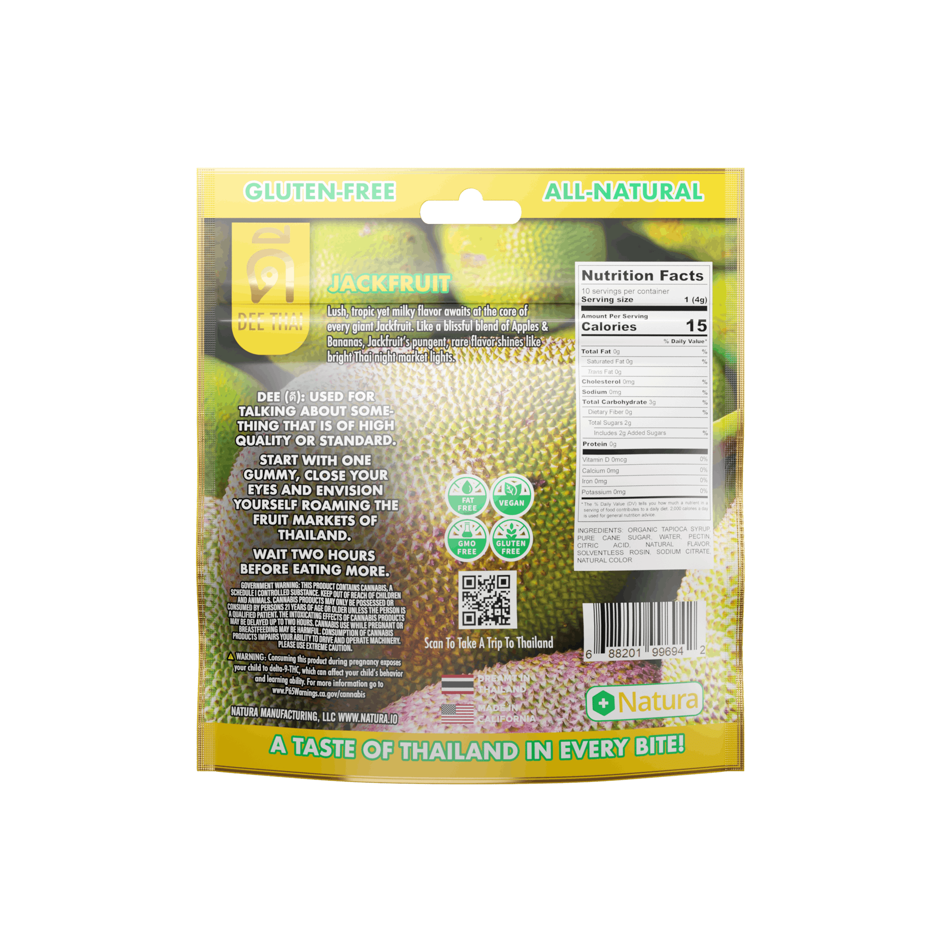 Jackfruit - Solventless Rosin - Gummies - Dee Thai - 10 Gummies - $11.99 - Edibles