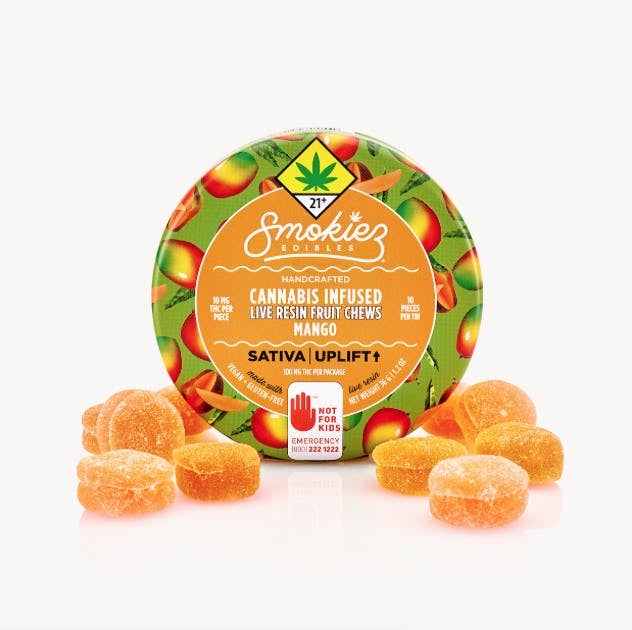 Smokiez Edibles Live Resin 20Pk Fruit Chews | 100mg Mango