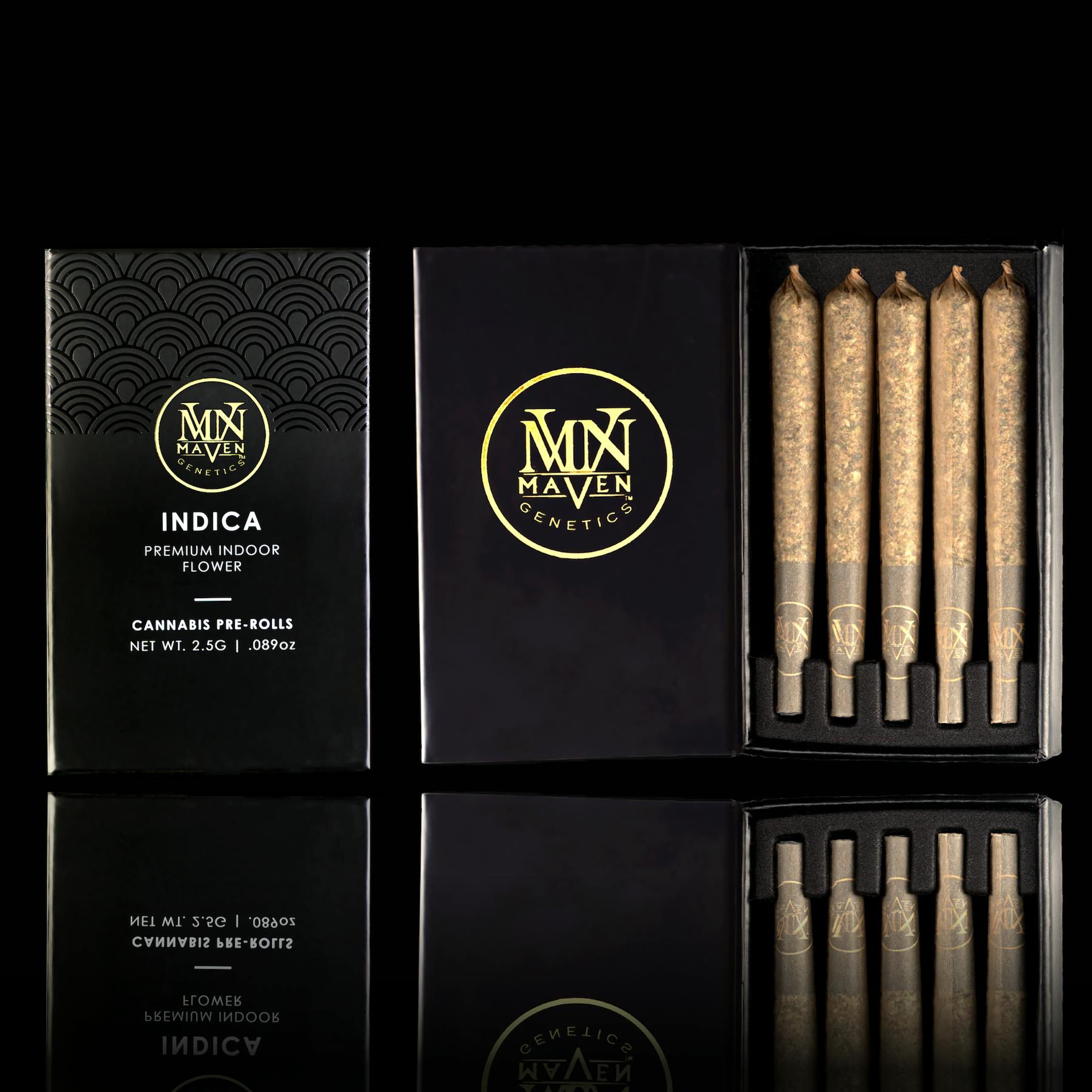 Black Diamond X - Indoor Pre-Rolls - Maven Genetics - 2.5g (5-Pack) - $29.99 - Non-Infused Pre-Rolls