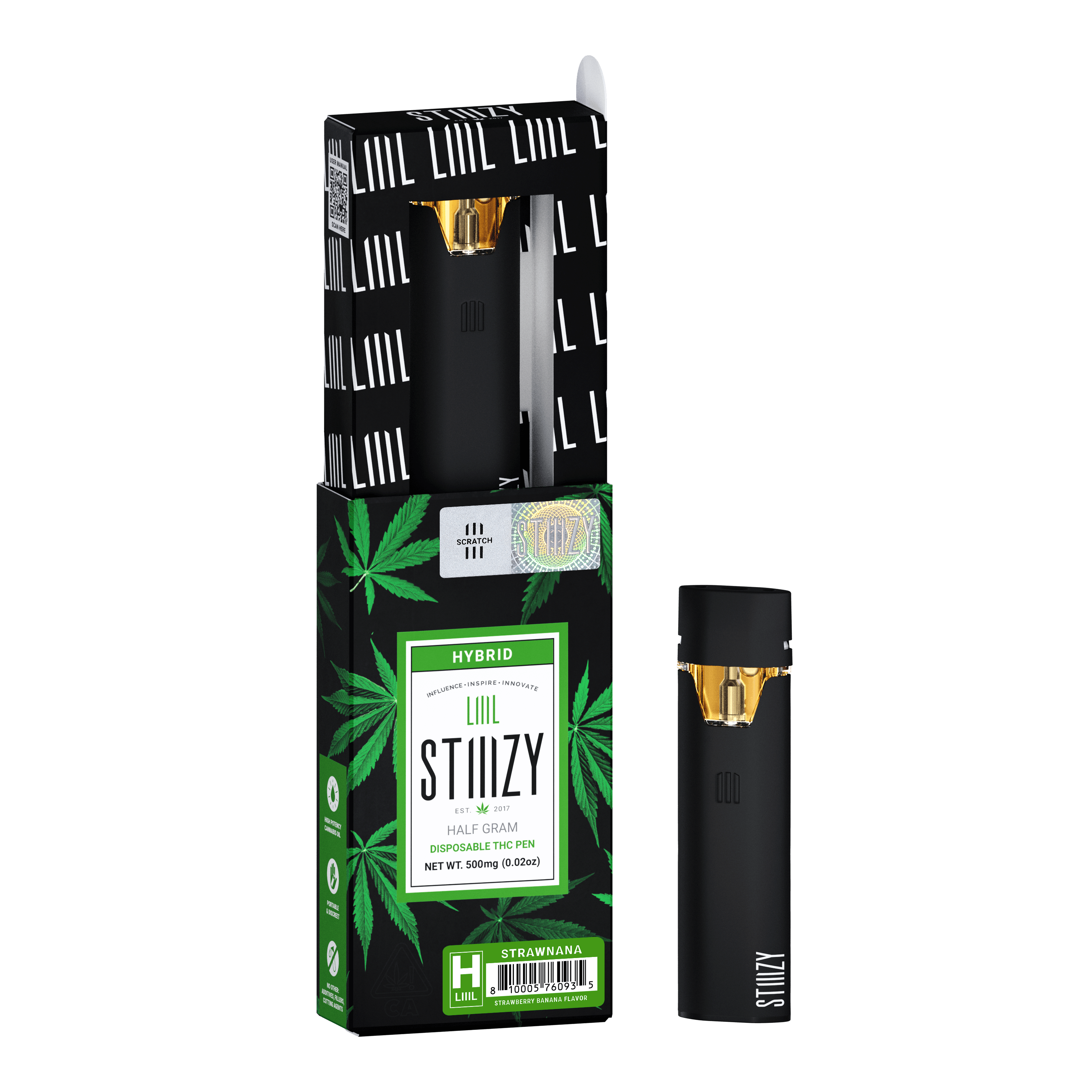 Strawnana - LIIIL - STIIIZY - Half Gram - $12.99 - Disposable Vape (All-In-One, Battery Built-In)