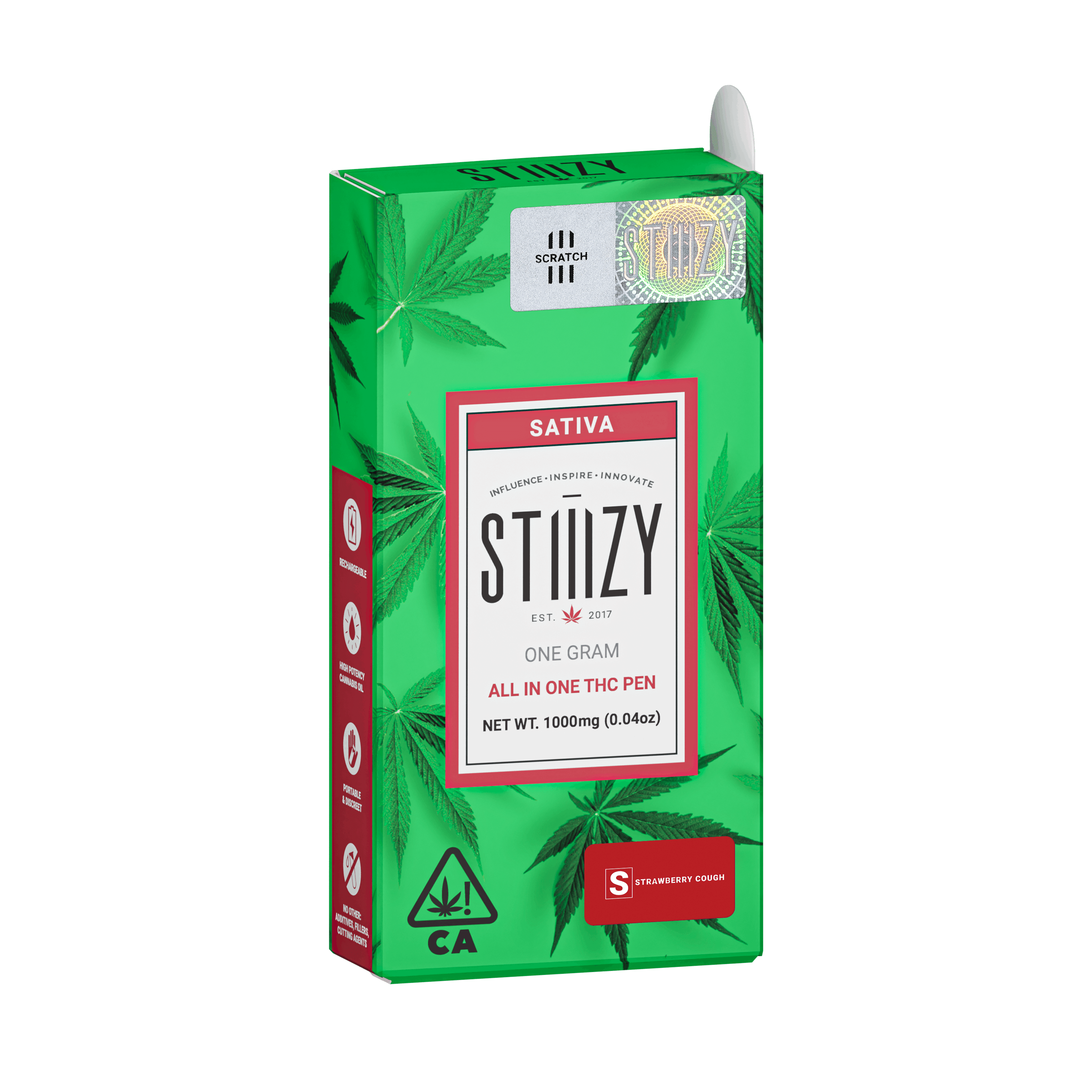 Strawberry Cough - All-In-One - STIIIZY - One Gram - $27.99 - Disposable Vape (All-In-One, Battery Built-In)