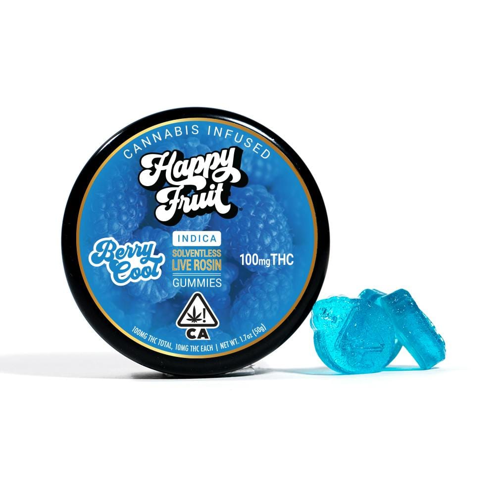 Berry Cool Rosin Gummies - 100mg THC - Happy Fruit -  - $14.40 - Edibles