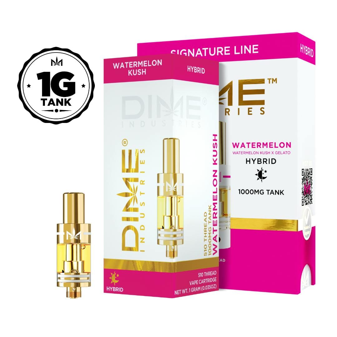 Dime Industries | 1000mg - Watermelon Kush - Cartridge - Hybrid - Dime Industries -  - $22 - Vape Carts
