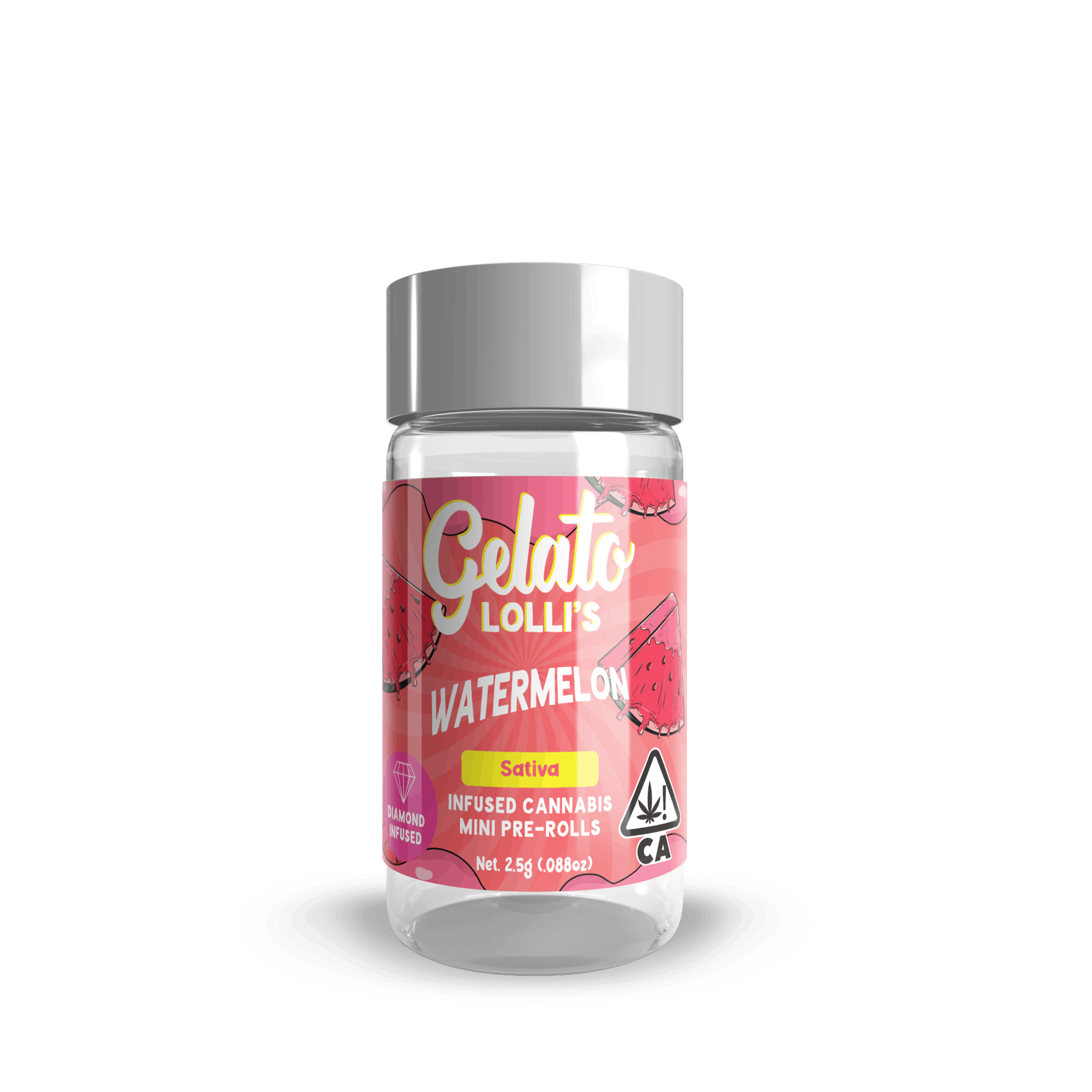 Watermelon .6G Lolli 5-Pack (3g) - Gelato - - $35 - Infused Pre-Rolls