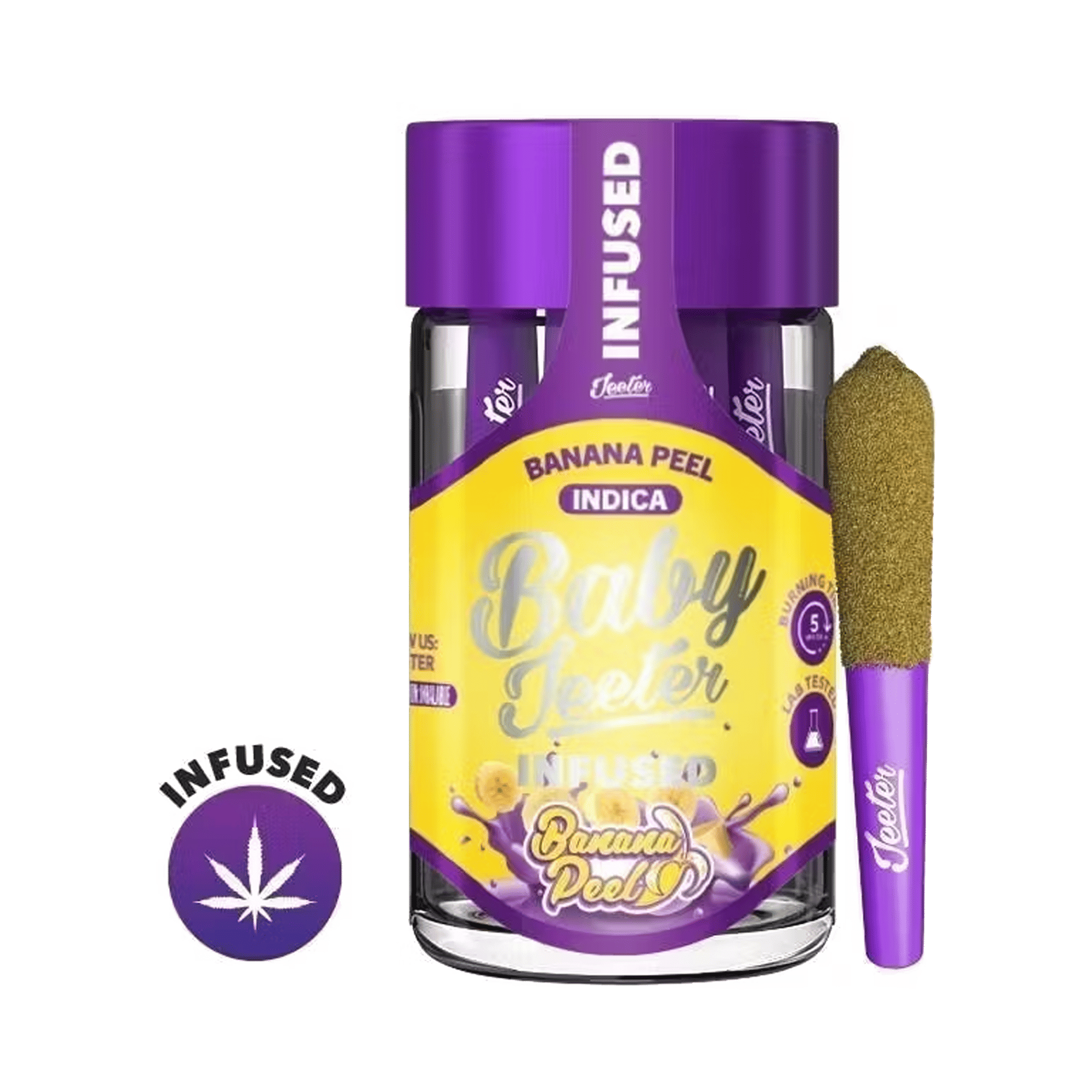 Banana Peel - Baby Jeeter - Infused Pre-Rolls - Jeeter - 2.5g (5-Pack) - $39.99 - Infused Pre-Rolls