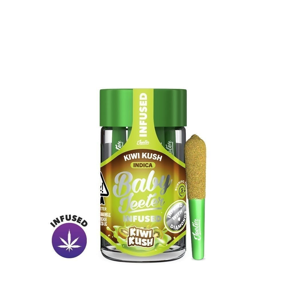 KIWI KUSH 2.5G 5PK - Infused Baby Jeeter -  - $29.03 - Pre-Roll Infused