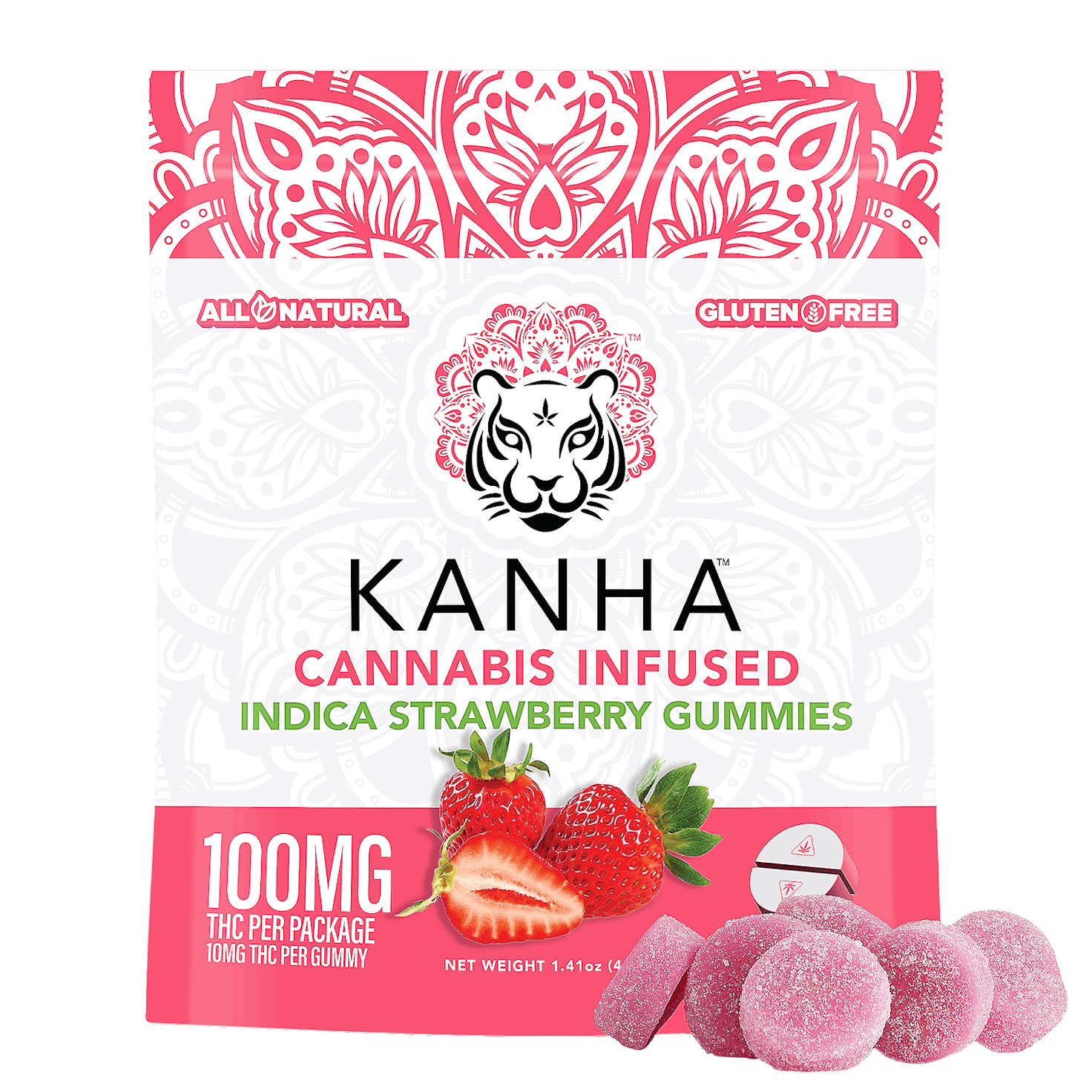 Strawberry Gummies - Kanha - 10 Gummies - $18.99 - Edibles