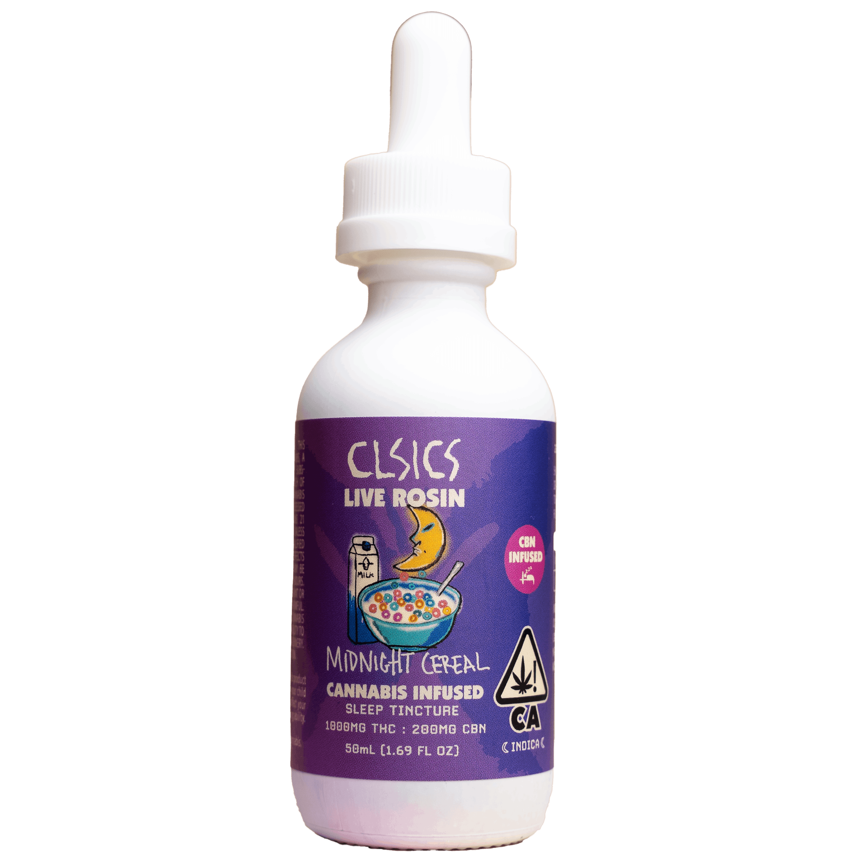 Midnight Cereal (I) - 5:1 THC/CBN (1000mg) Tincture - CLSICS Rosin & Rosin Infused Pre Rolls -  - $55.99 - Tincture