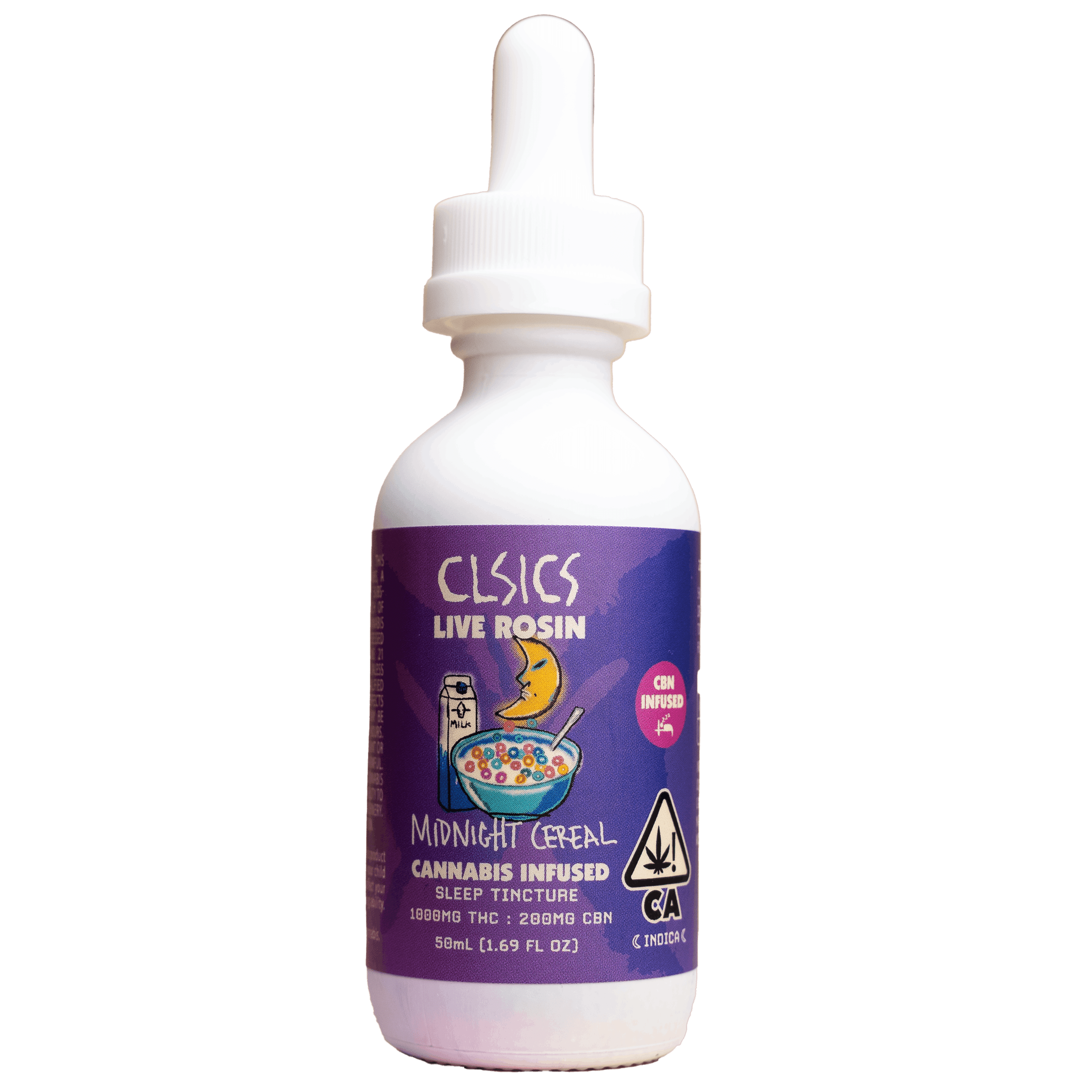 Midnight Cereal (I) - 5:1 THC/CBN (1000mg) Tincture - CLSICS Rosin & Rosin Infused Pre Rolls - - $55.99 - Tincture