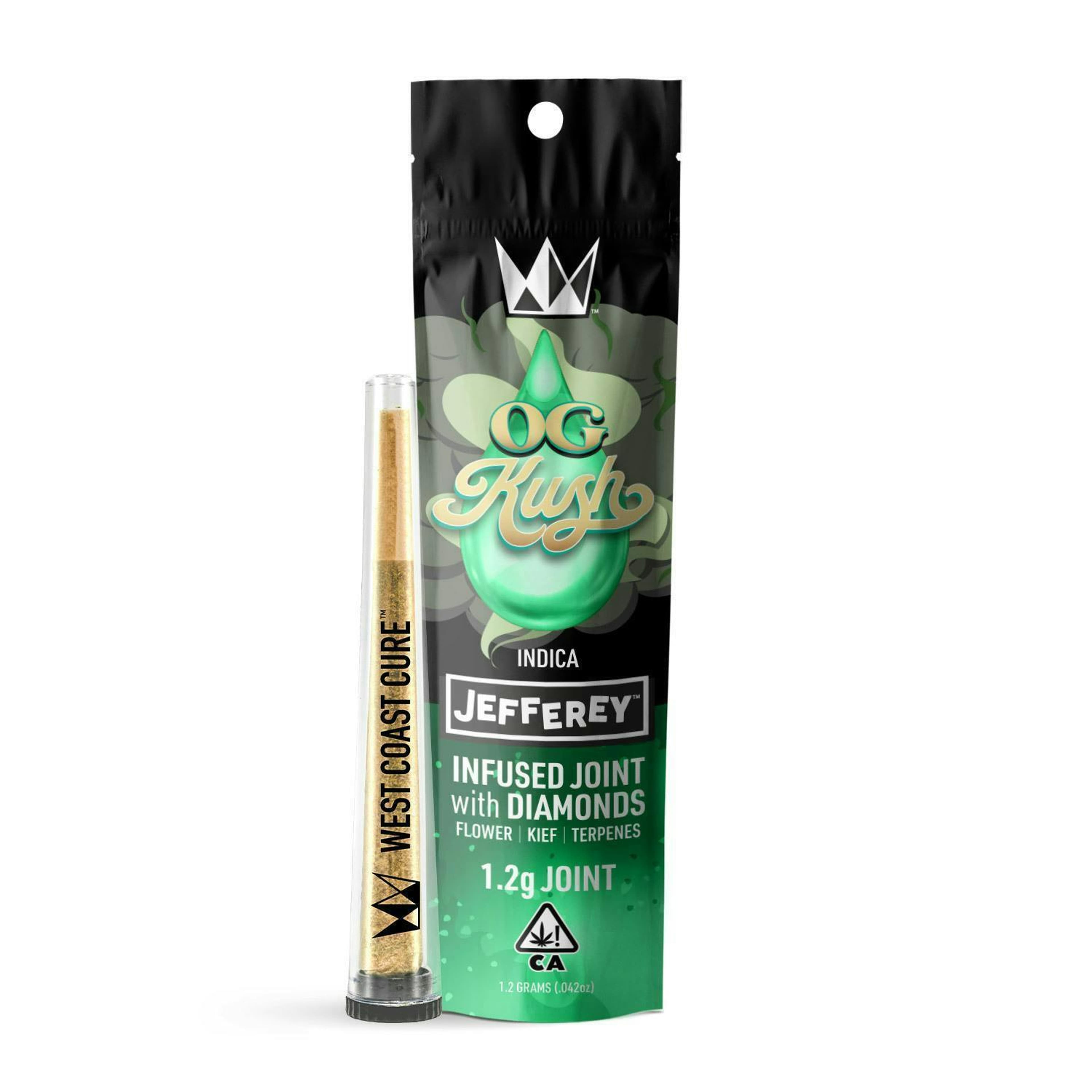 OG Kush - 1.2G Jefferey Infused Joint - West Coast Cure - - $15 - Infused Pre-Rolls