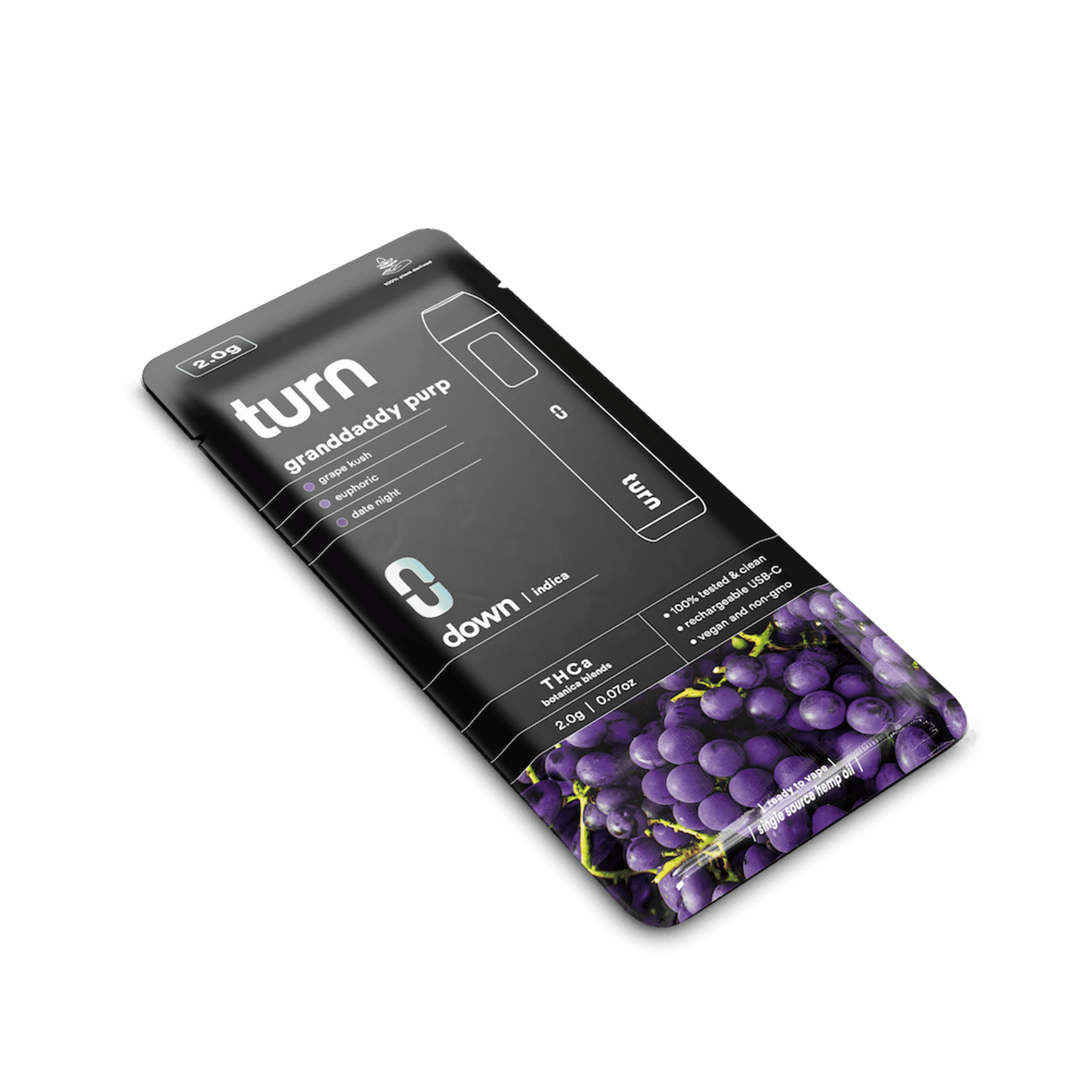 Granddaddy Purp Botanica Blends Disposable 1g - turn - - $32.50 - Disposable Vapes