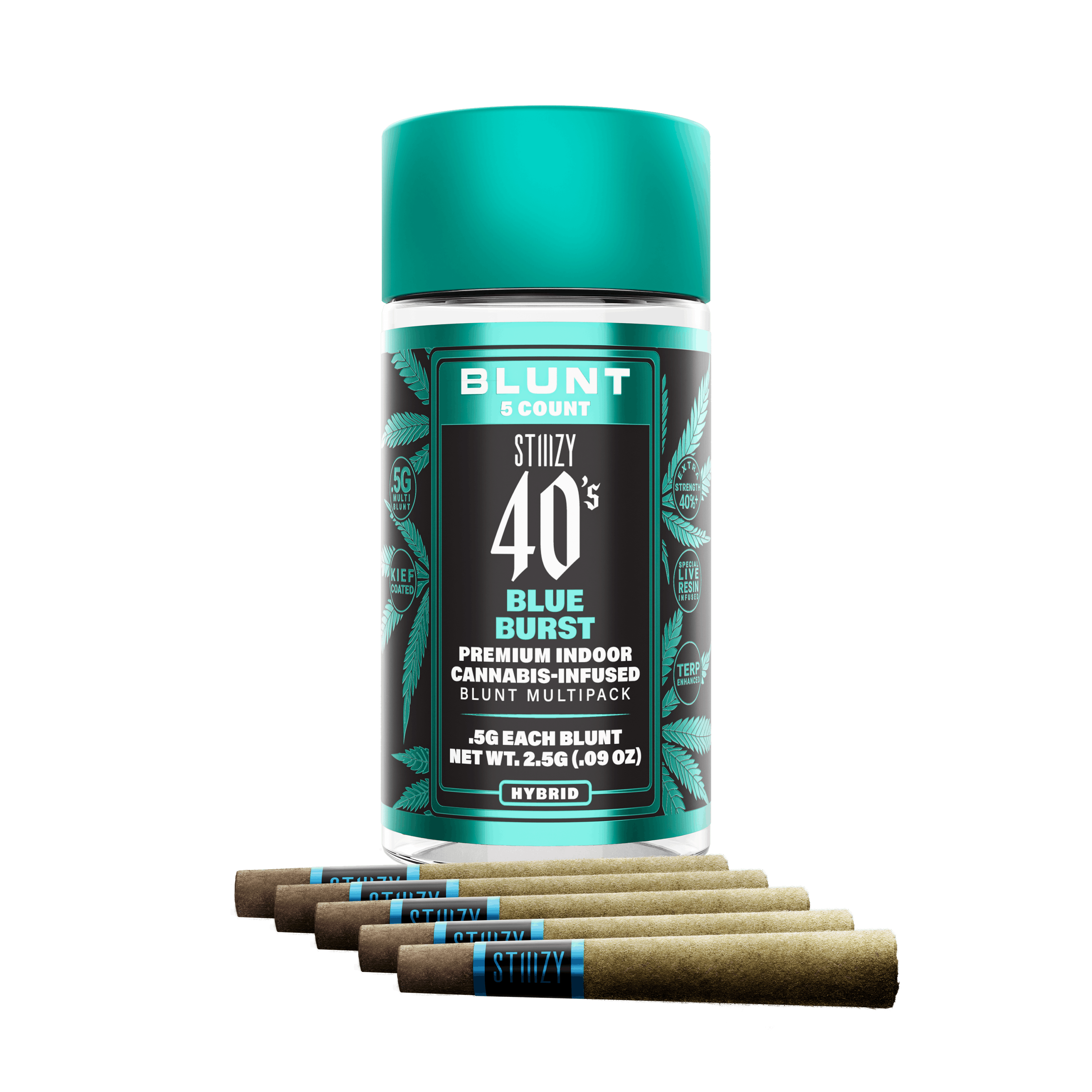 Blue Burst - 40's Mini Blunts - STIIIZY - 2.5g (5-Pack) - $35.99 - Infused Pre-Rolls