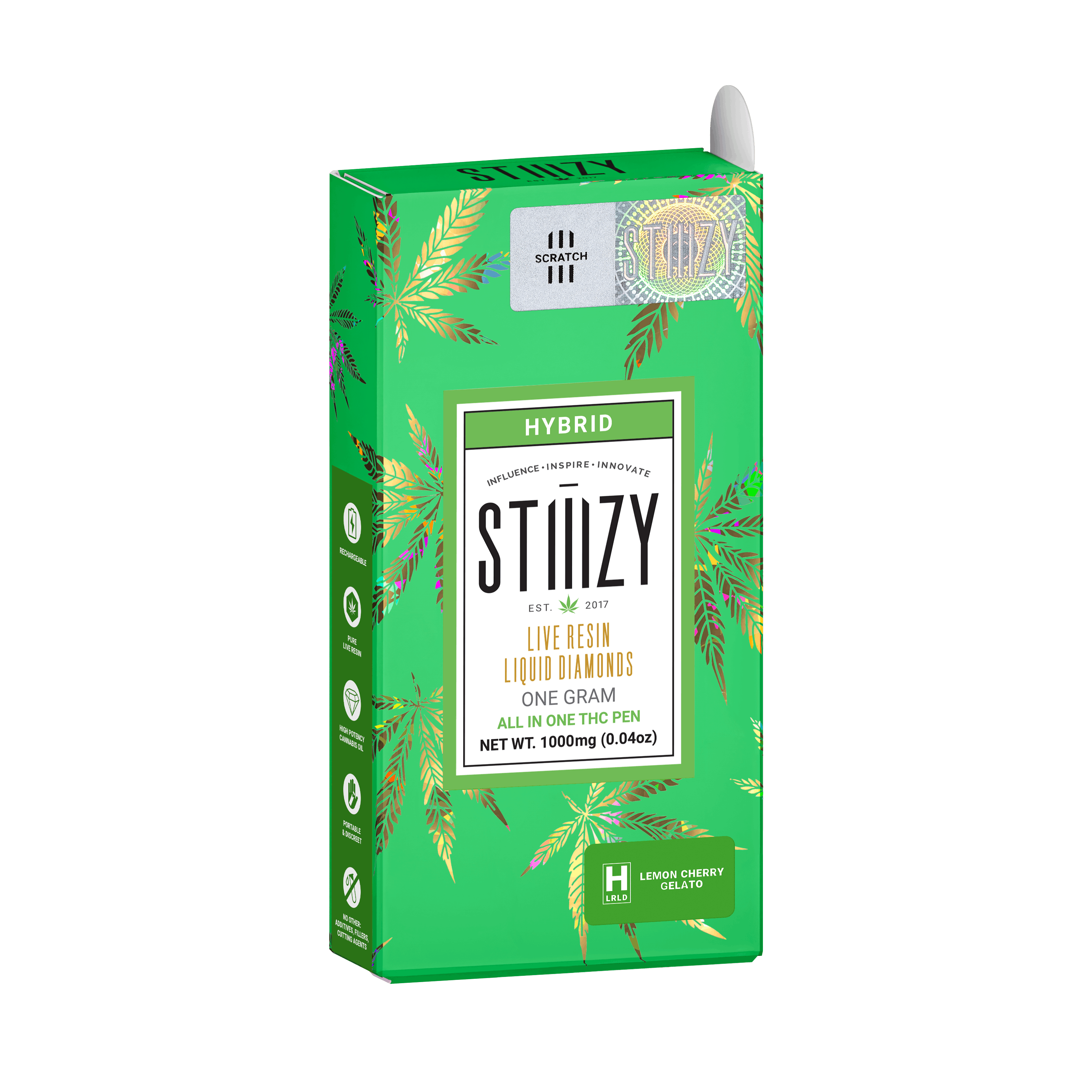 Lemon Cherry Gelato - Liquid Diamonds - All-In-One - STIIIZY - One Gram - $27.99 - Disposable Vape (All-In-One, Battery Built-In)