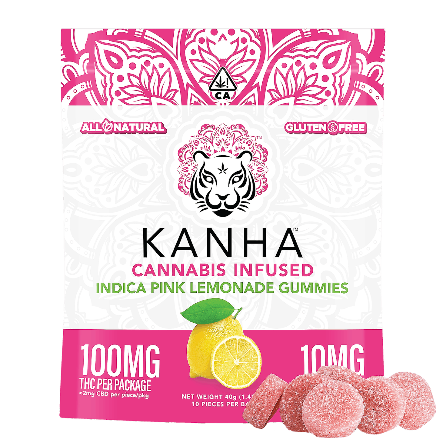 Pink Lemonade Gummies - Kanha - 10 Gummies - $19.99 - Edibles