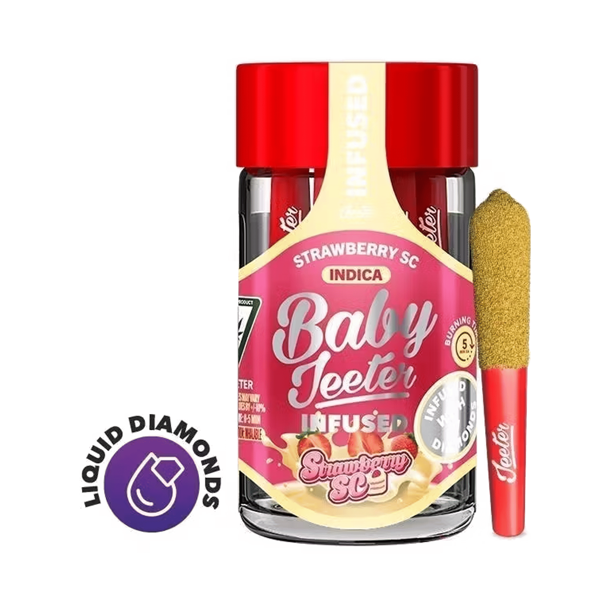Strawberry Shortcake - Baby Jeeter - Infused Pre-Rolls - Jeeter - 2.5g (5-Pack) - $24.99 - Infused Pre-Rolls