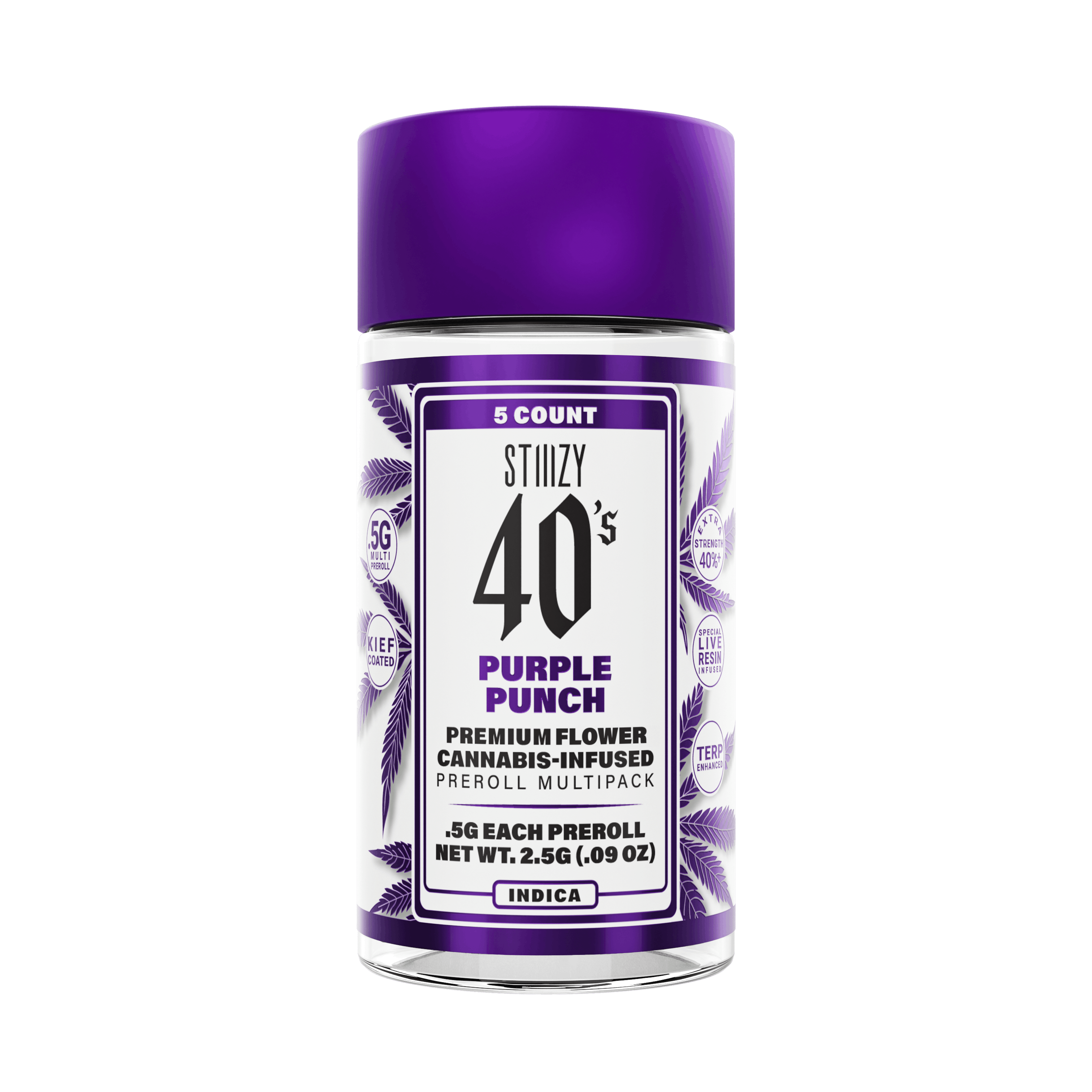 Purple Punch - 40's Infused Mini Pre-Rolls - STIIIZY - 2.5g (5-Pack) - $35.99 - Infused Pre-Rolls