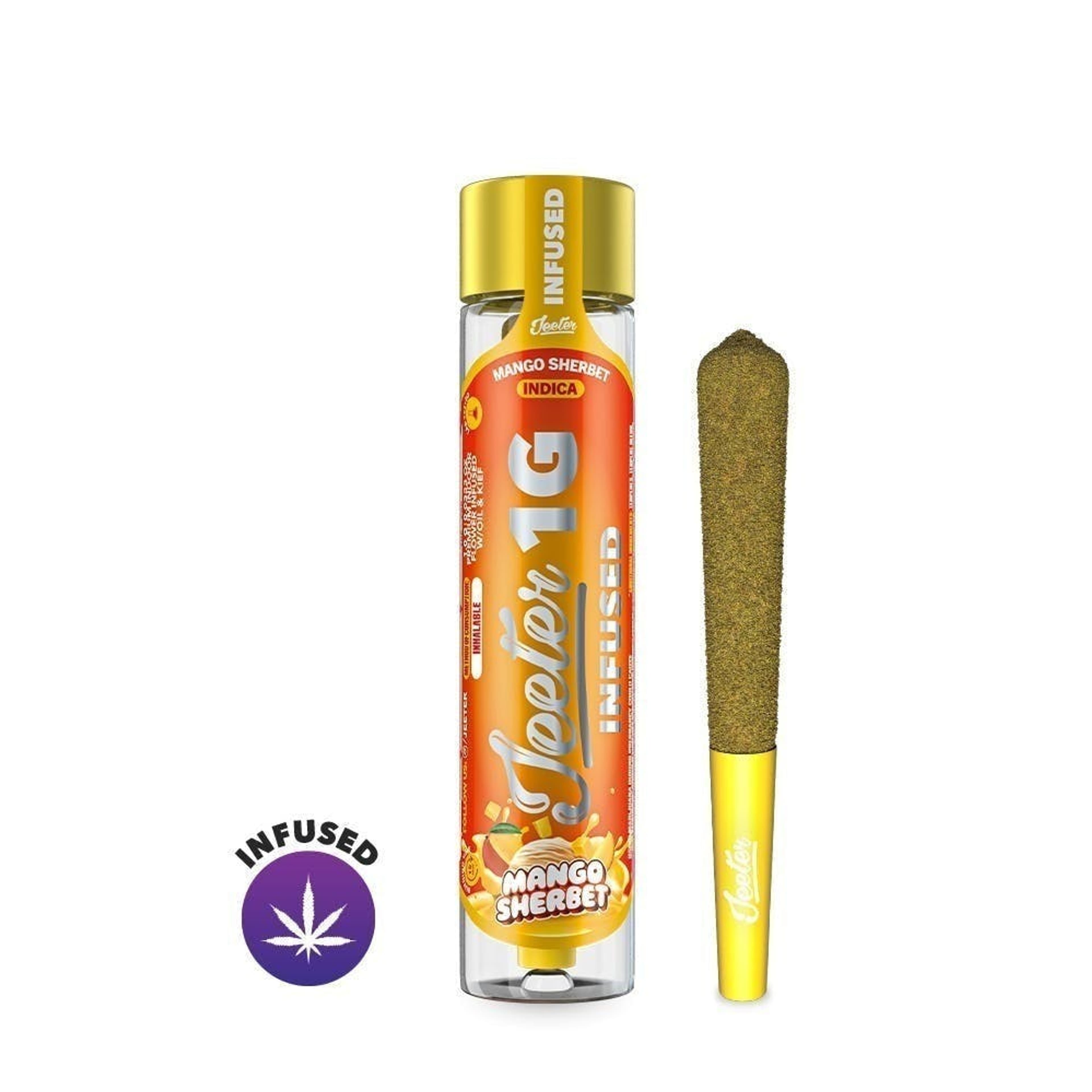 Mango Sherbet - Infused Joint - Jeeter - 1g (Single) - $16.99 - Infused Pre-Rolls