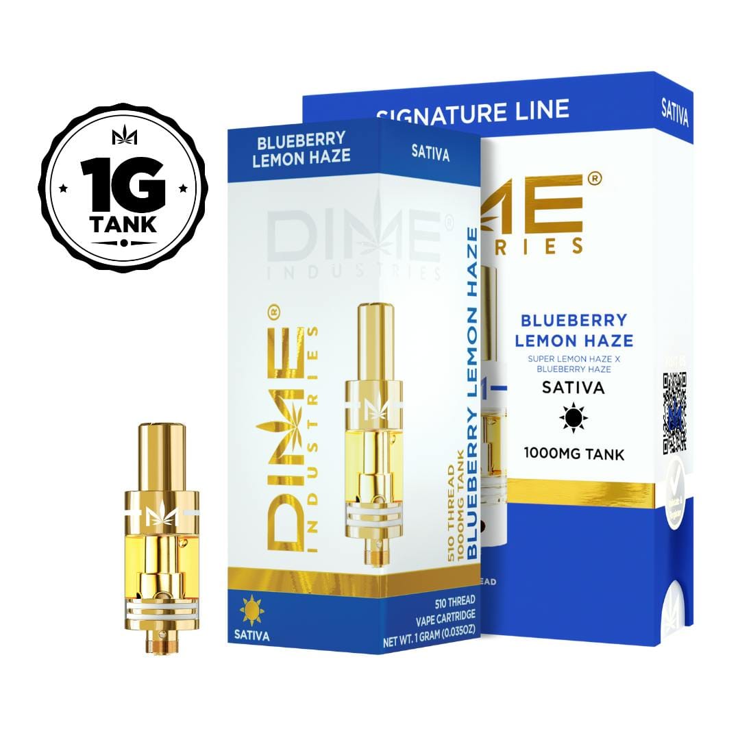 Dime Industries | 1000mg - Blueberry Lemon Haze - Cartridge - Sativa - Dime Industries -  - $22 - Vape Carts