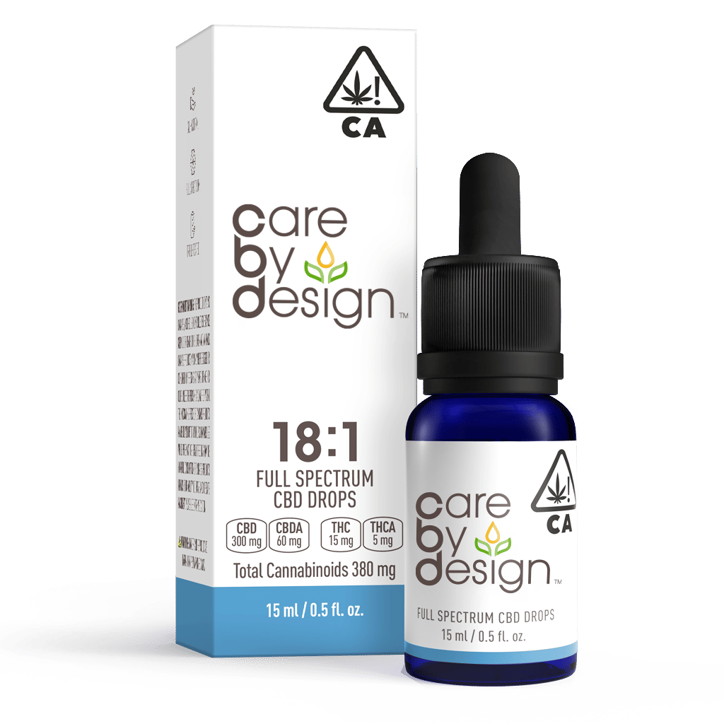 18:1 Full Spectrum CBD Drops 15ml - Care By Design - 15ml High CBD Tincture - $44 - Tinctures/Capsules