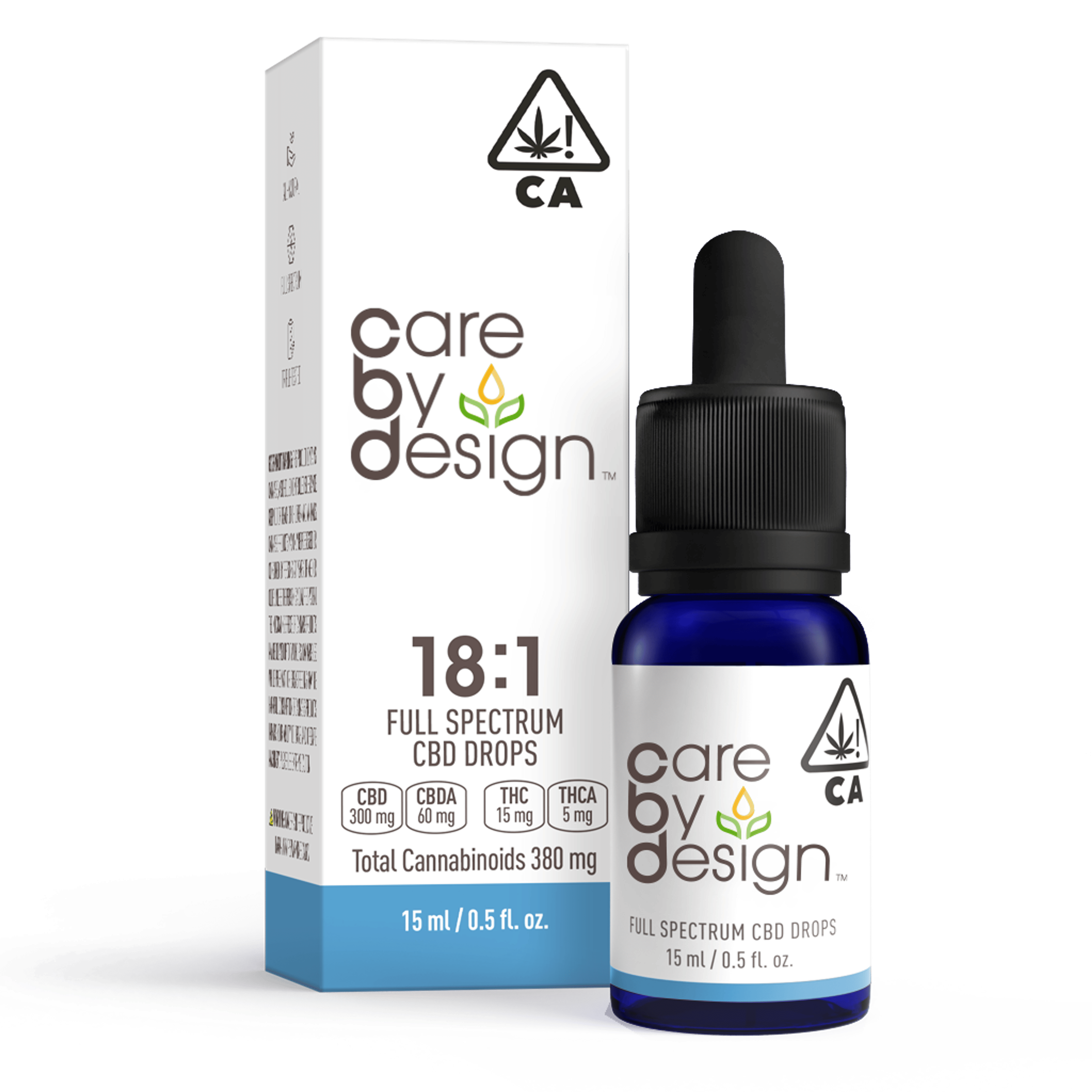 18:1 Full Spectrum CBD Drops 15ml - Care By Design - 15ml High CBD Tincture - $44 - Tinctures/Capsules