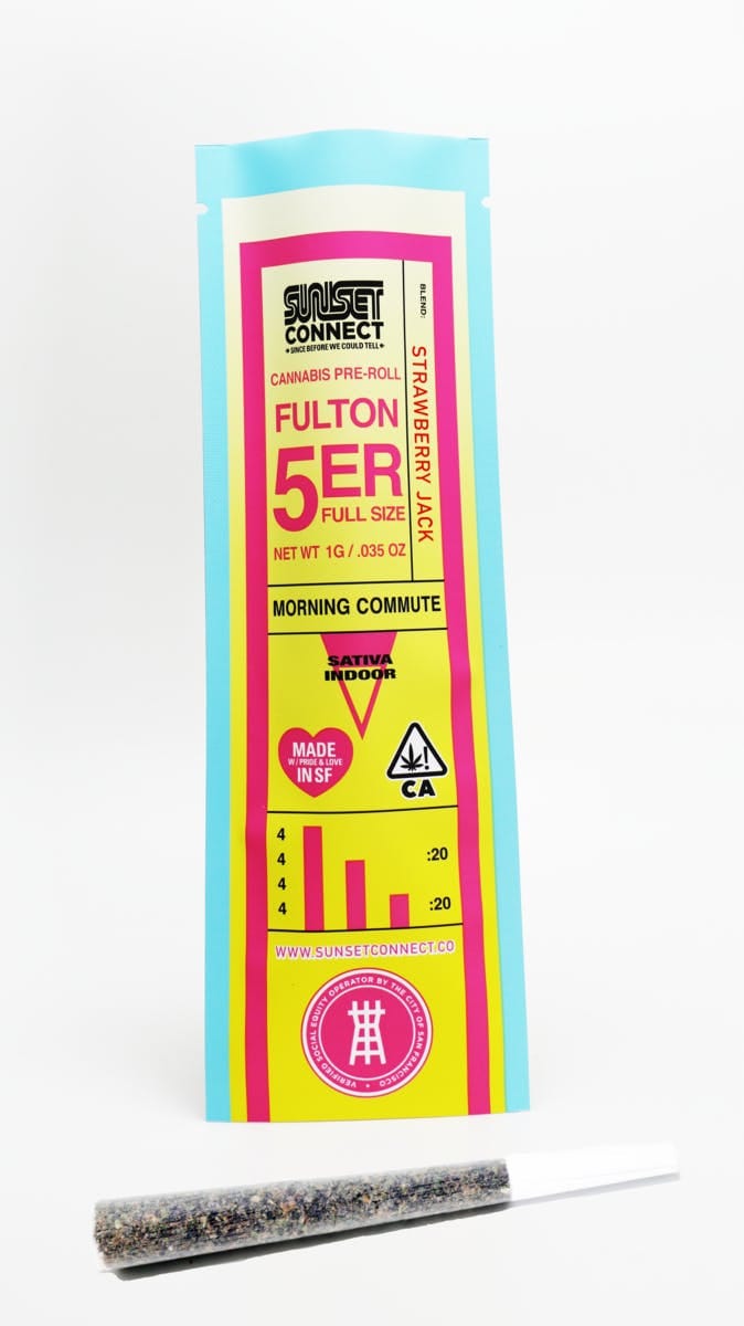 Strawberry Jack - Fulton 5'er - Pre-Roll - Sunset Connect - 1g (Single) - $4.99 - Non-Infused Pre-Rolls