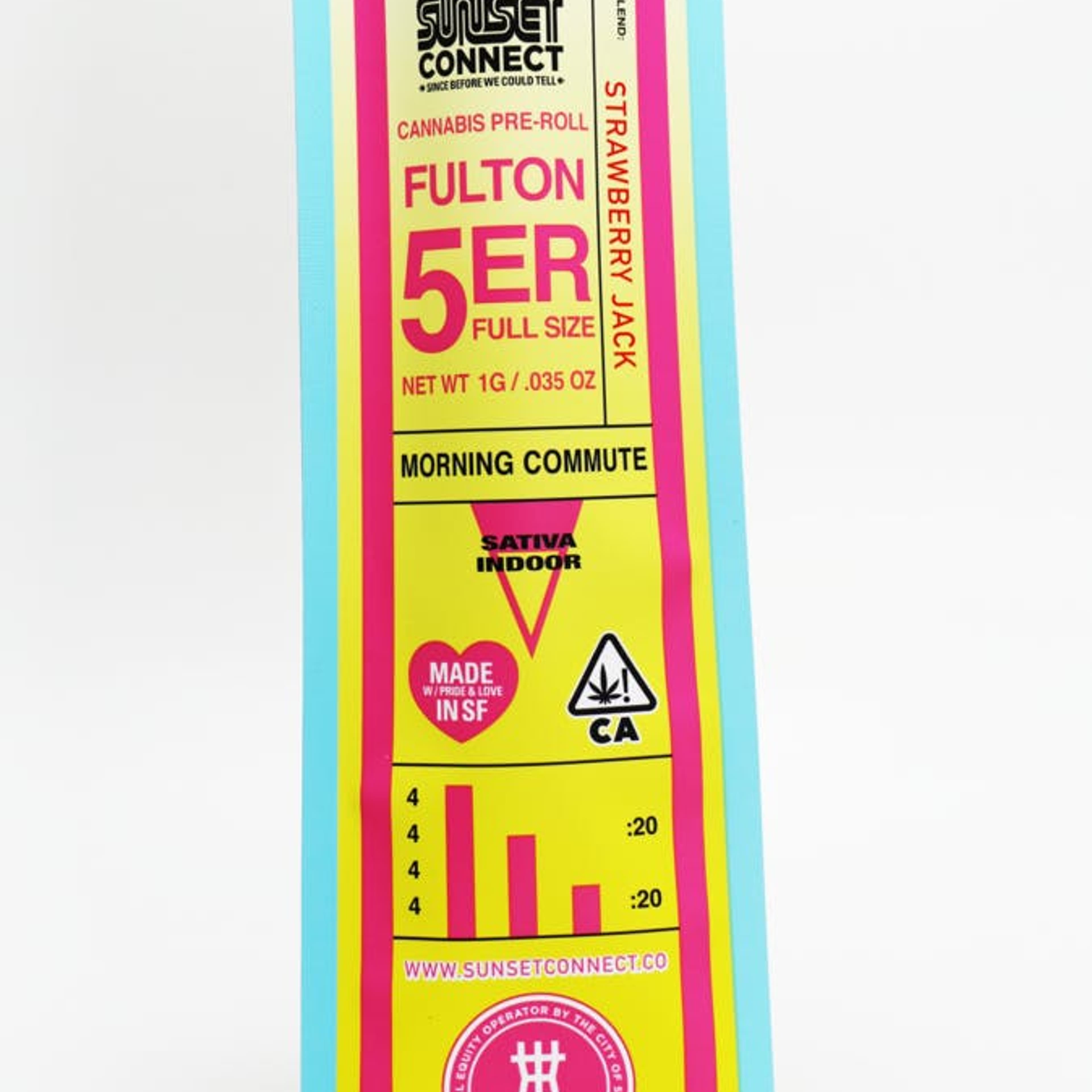 Strawberry Jack - Fulton 5'er - Pre-Roll - Sunset Connect - 1g (Single) - $4.99 - Non-Infused Pre-Rolls