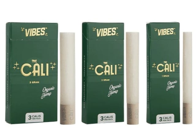 THE CALI - "ORGANIC HEMP" 2 gram Tubes (3 Pack of Papers)