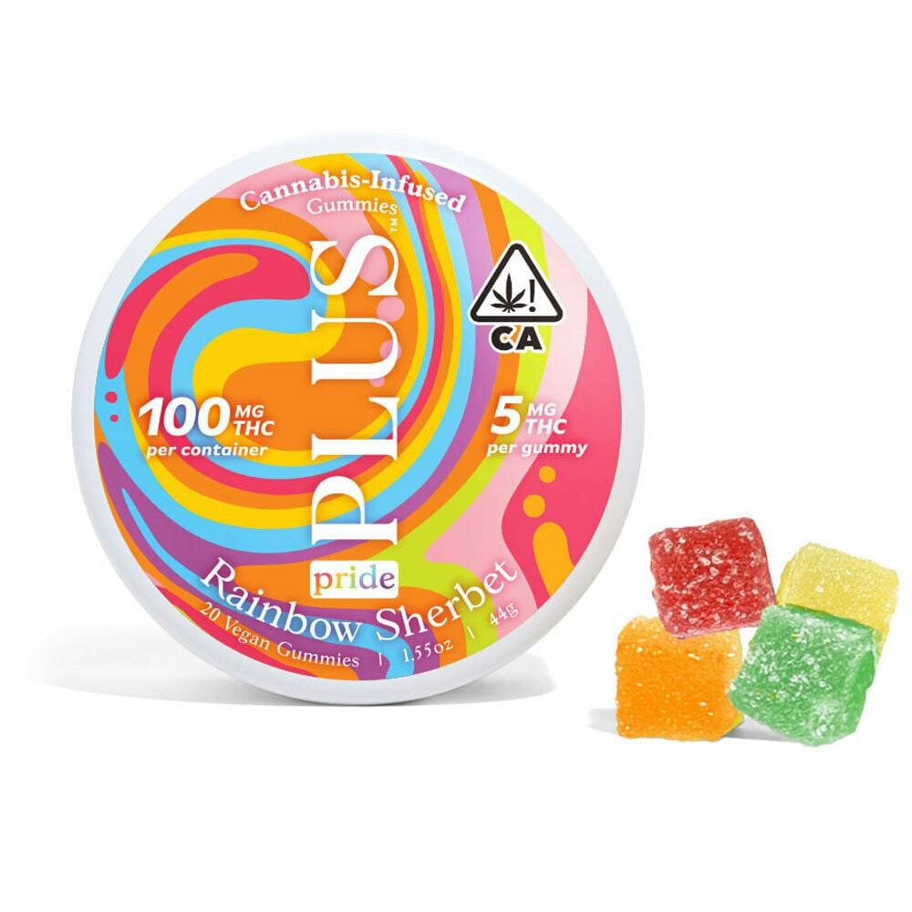Rainbow Kush Solventless Gummies - Plus - Rainbow Sherbet (H) - $18.80 - Edibles