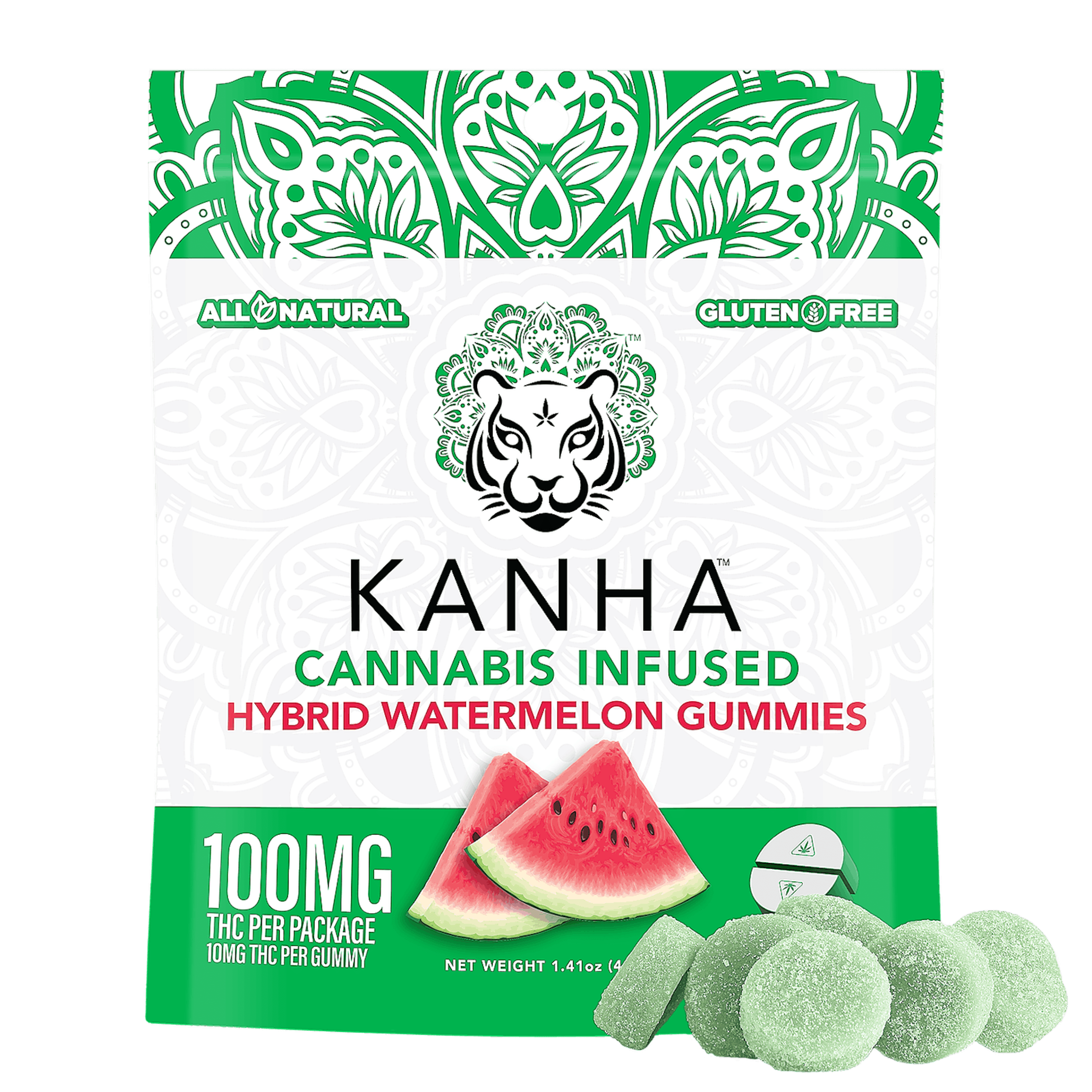 Watermelon Gummies - Kanha - 10 Gummies - $18.99 - Edibles