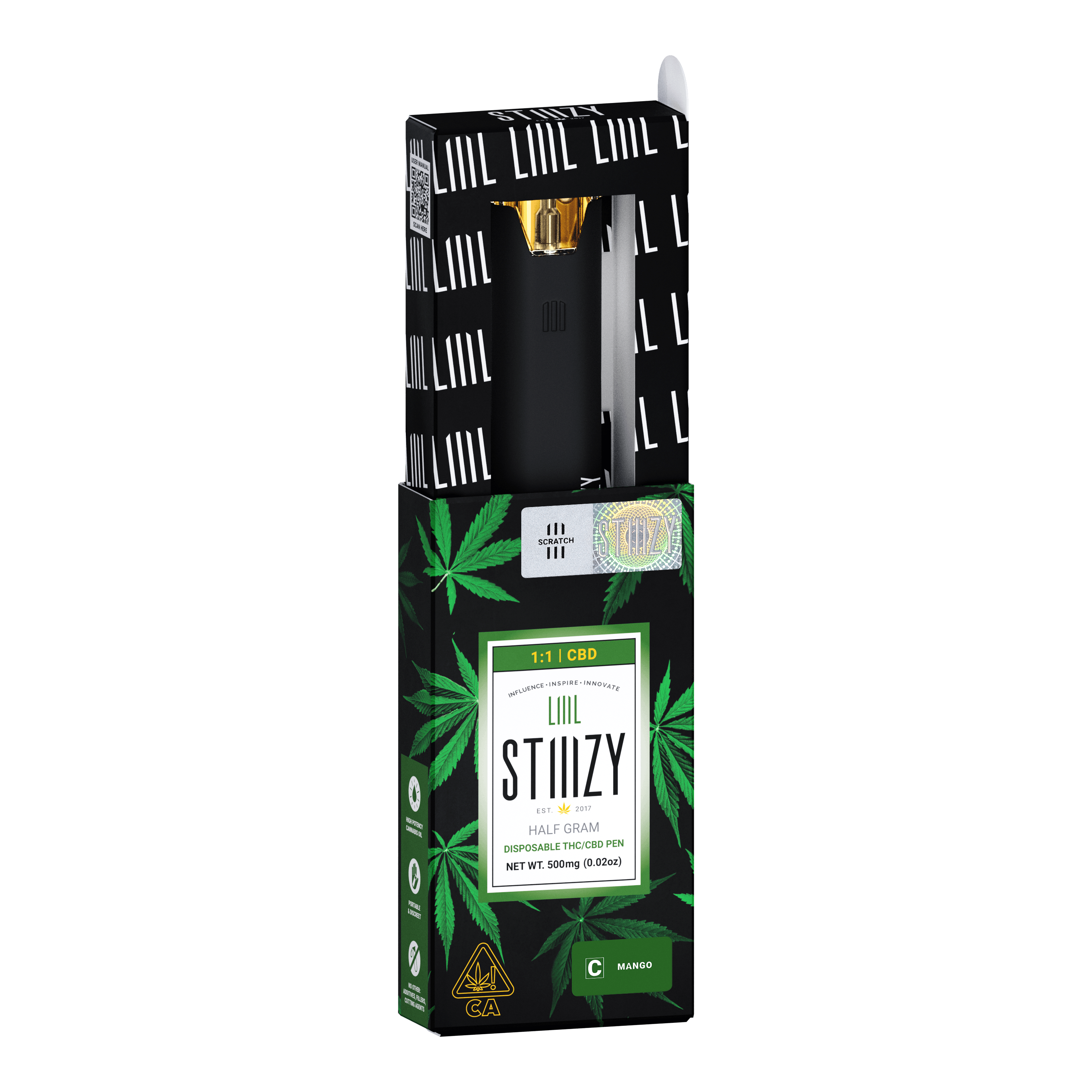 Mango 1:1 - LIIIL - STIIIZY - Half Gram - $12.99 - Disposable Vape (All-In-One, Battery Built-In)