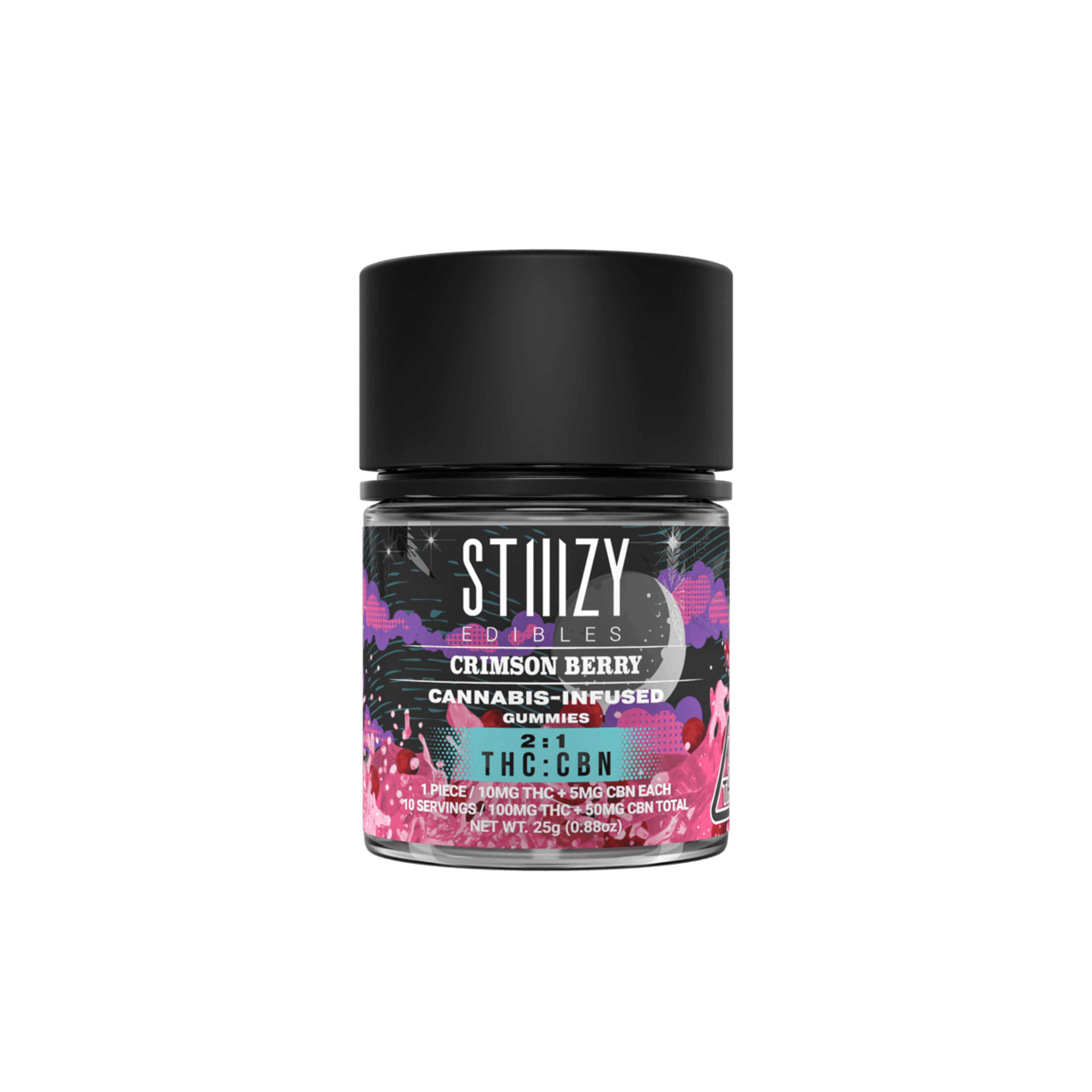 Crimson Berry CBN 2:1 100mg Gummies - Stiiizy - null - $12 - Edible