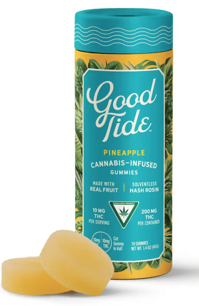 Pineapple Sativa Enhanced Gummies 100mg - Good Tide -  - $14.85 - Edibles