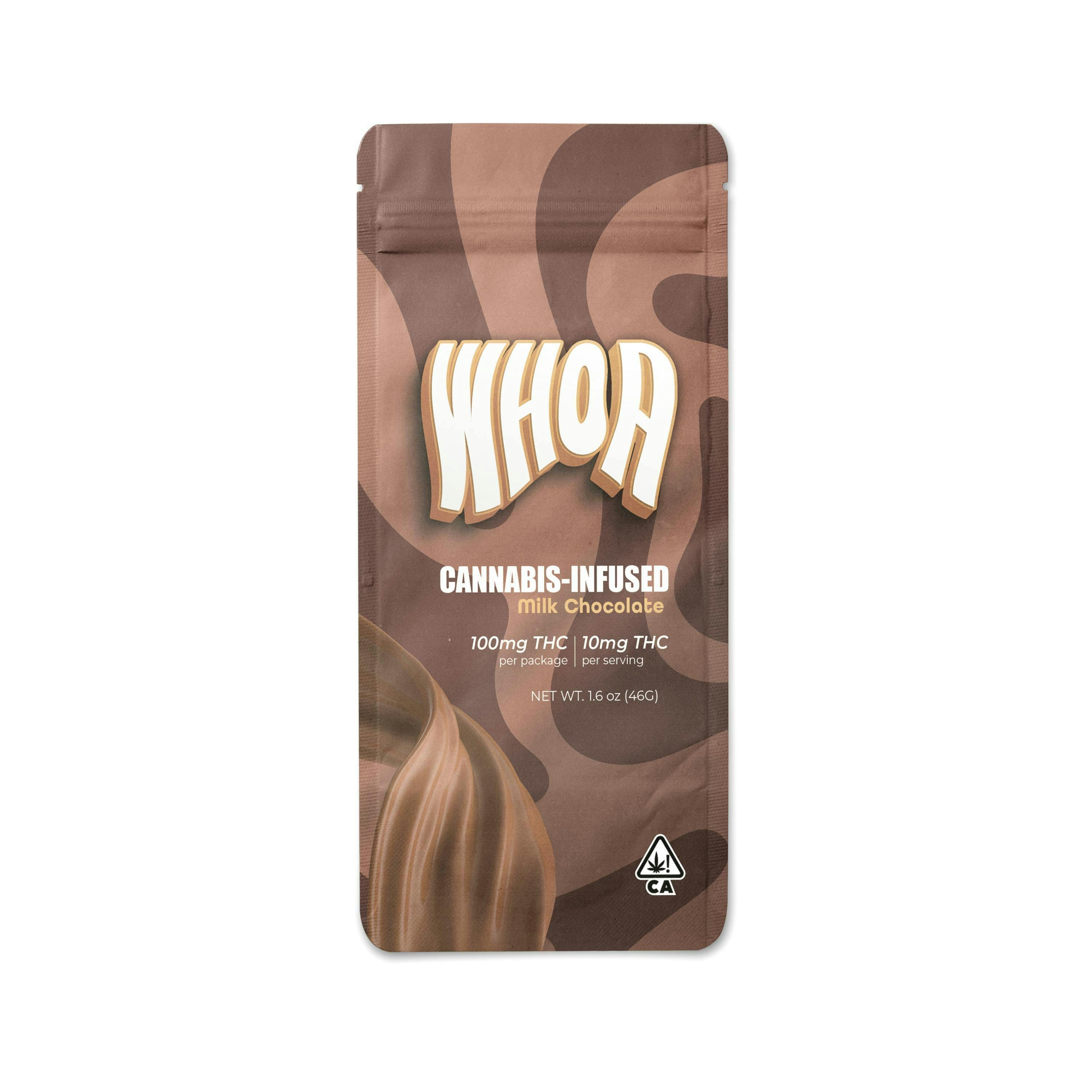 MILK CHOCOLATE 100MG BAR - WHOA -  - $8.60 - Edible (weight - each)