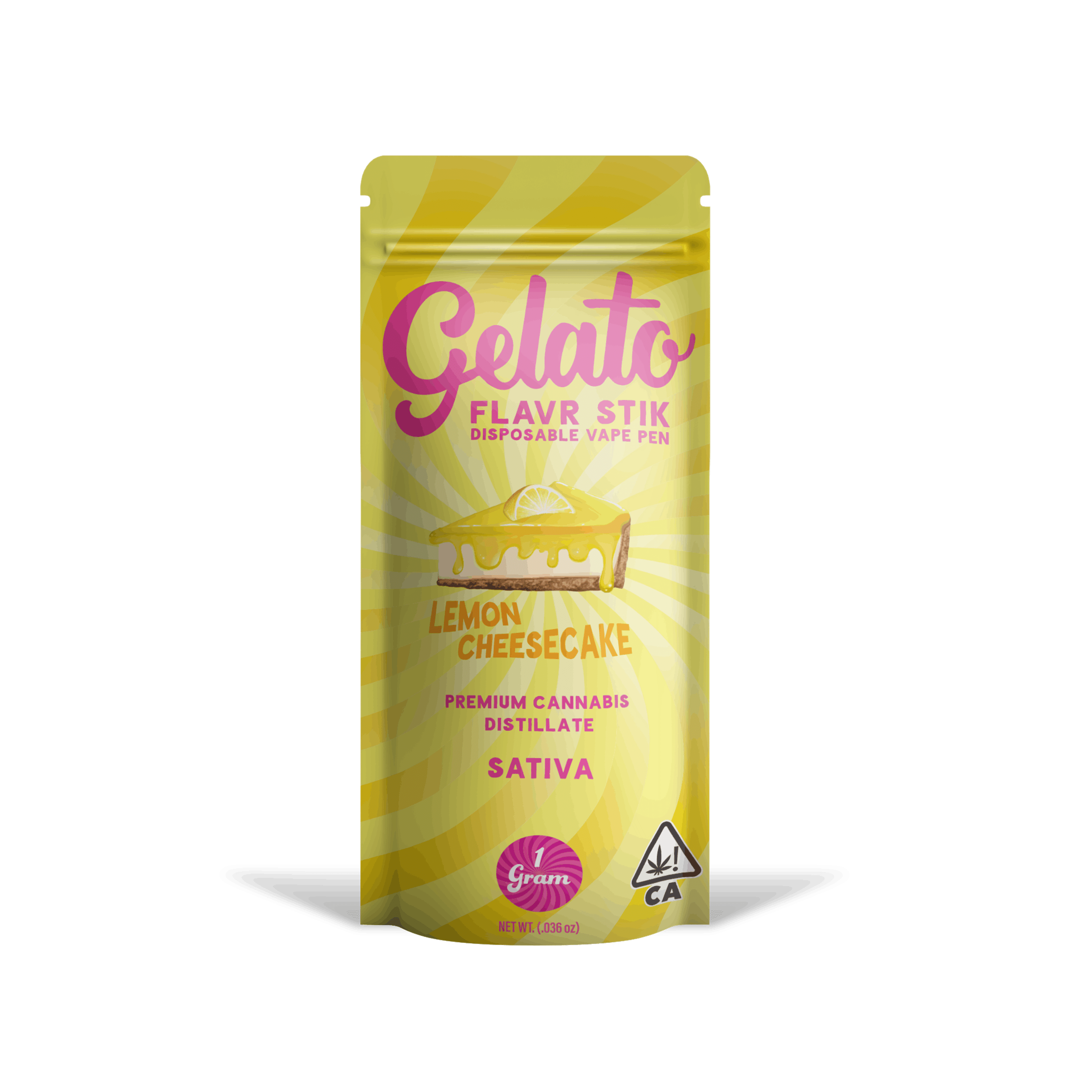 Lemon Cheesecake (S) AIO - 1g *B2G1 EVERYDAY* - Gelato Canna Co. - Lemon Cheesecake (S) - $22.51 - Cartridges