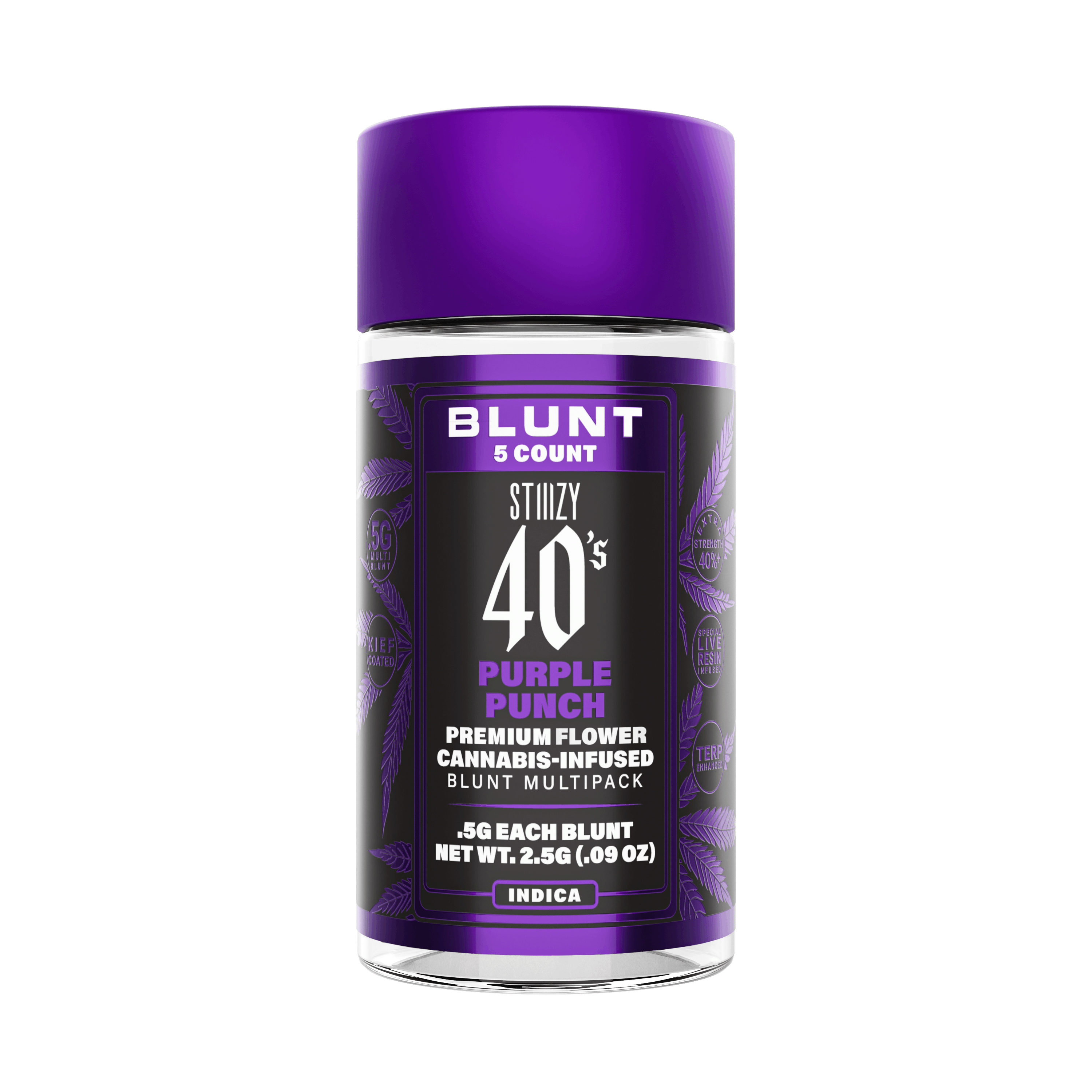 Purple Punch - 40's Infused Mini Blunts - STIIIZY - 2.5g (5-Pack) - $35.99 - Infused Pre-Rolls