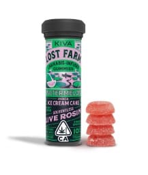 $28.45 - Watermelon Ice Cream Rosin Lost Farm Gummies  100mg - Kiva -  - $20.49 - Edibles