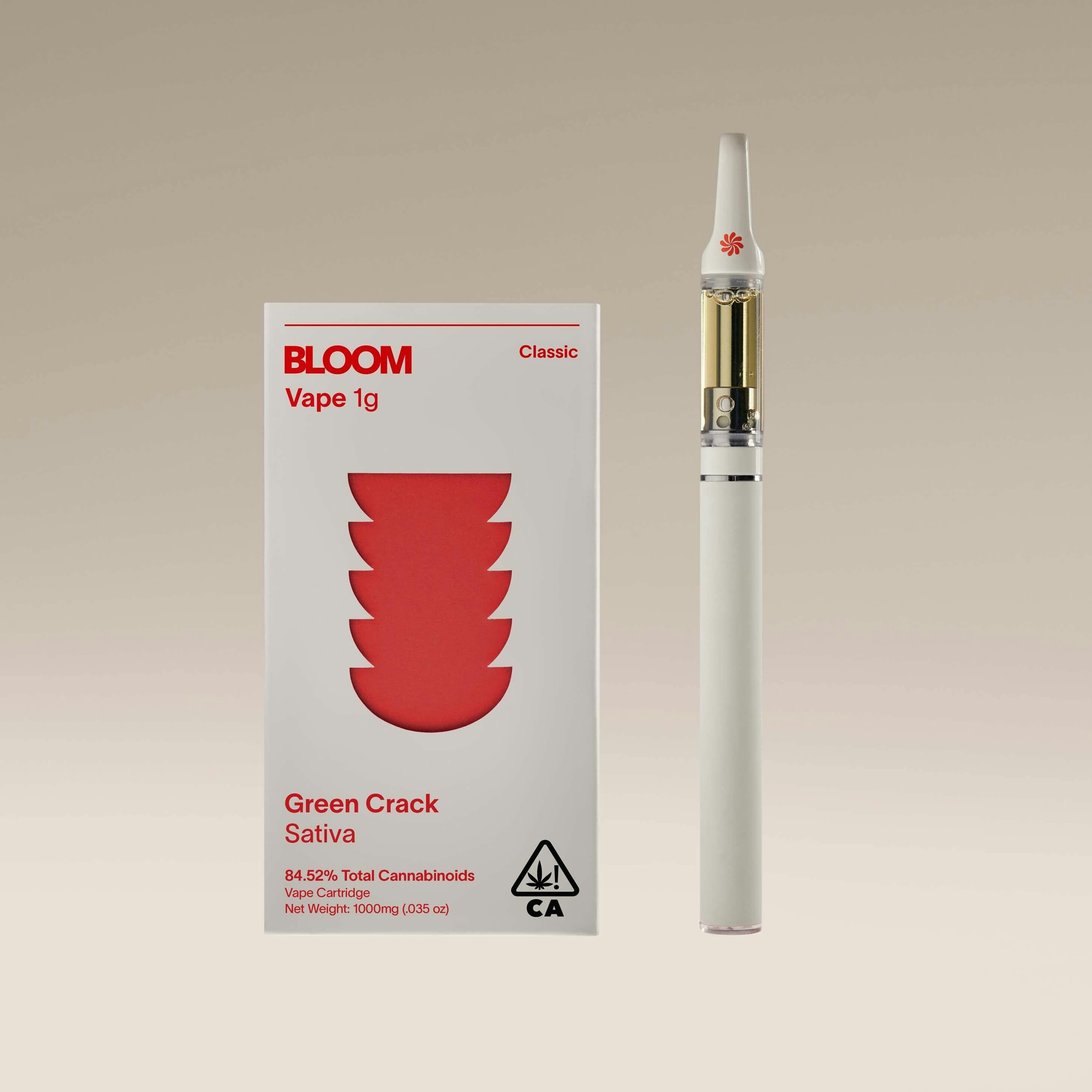 Bloom: Green Crack | 510 Cartridge - 1g - Bloom - - $29 - Cartridges / Pens
