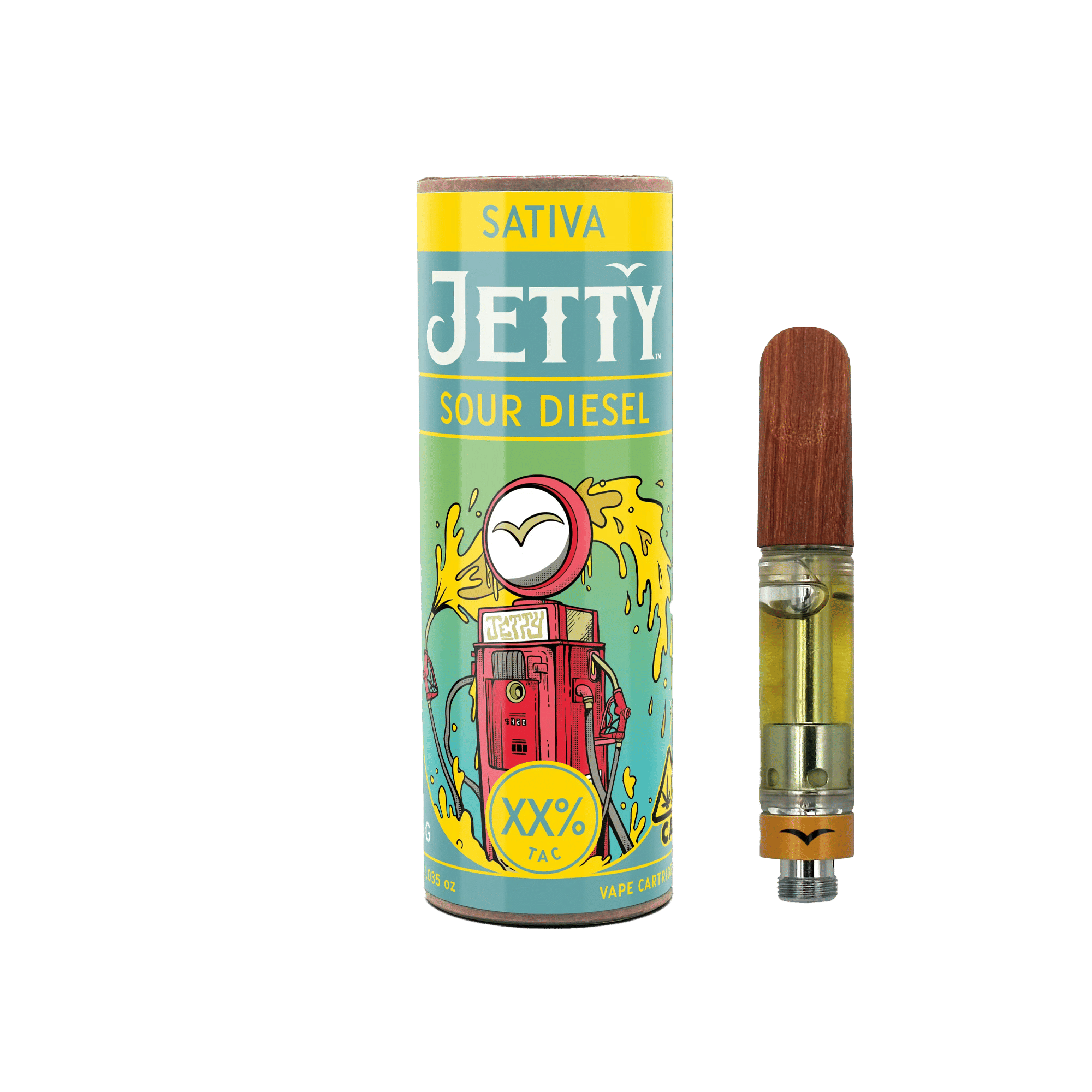 Sour Diesel - Cart - Jetty Extracts - One Gram - $39.99 - Vape Cartridges (Universal 510 Battery Required)