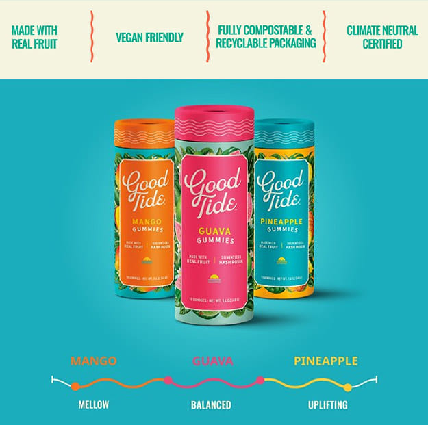 Good Tide - Pineapple - Hash Rosin Gummies - 100mg - Good Tide -  - $16.99 - Edibles