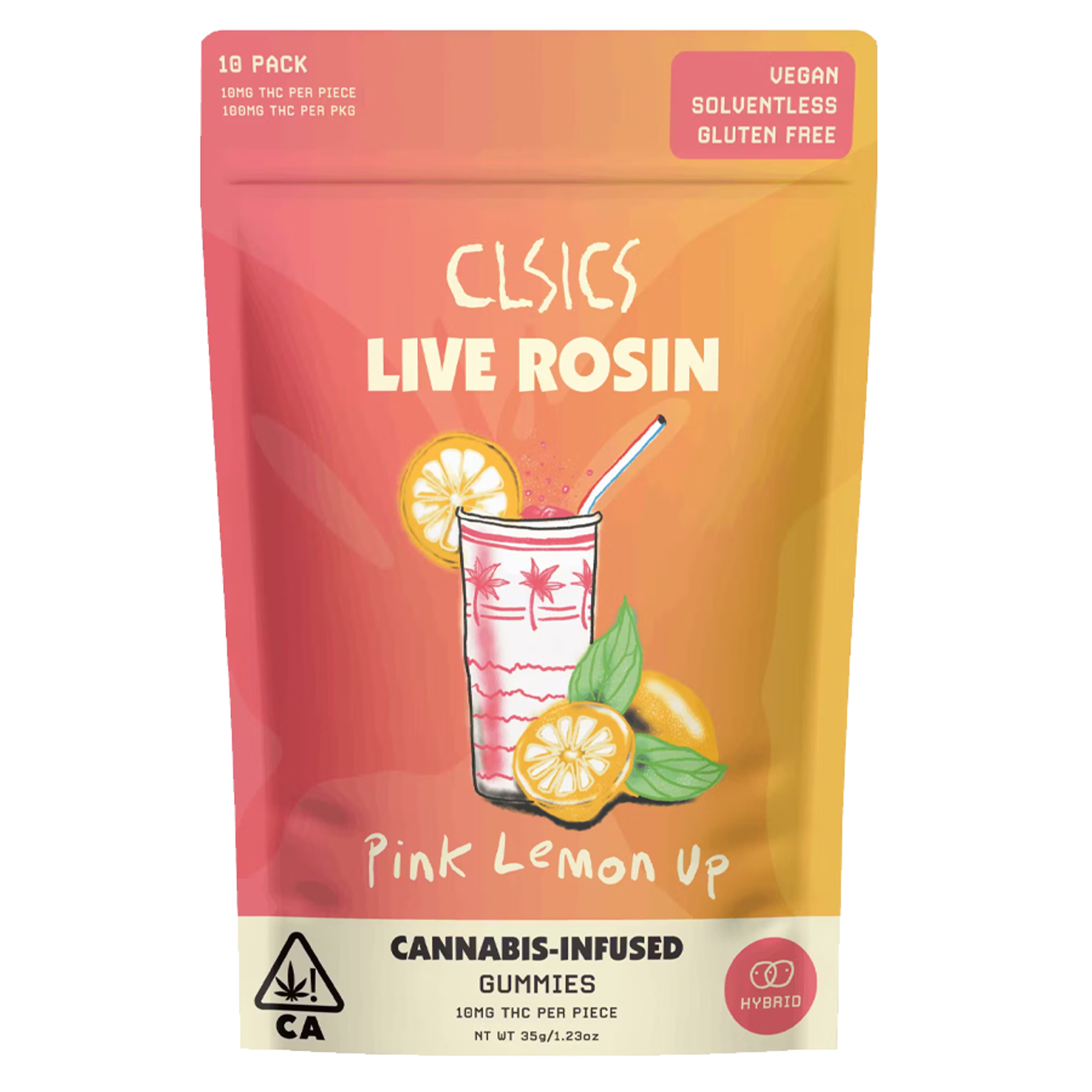Pink Lemon Up (H) Rosin Gummies - CLSICS - Pink Lemon Up (H) Rosin Gummies - $15 - Edibles