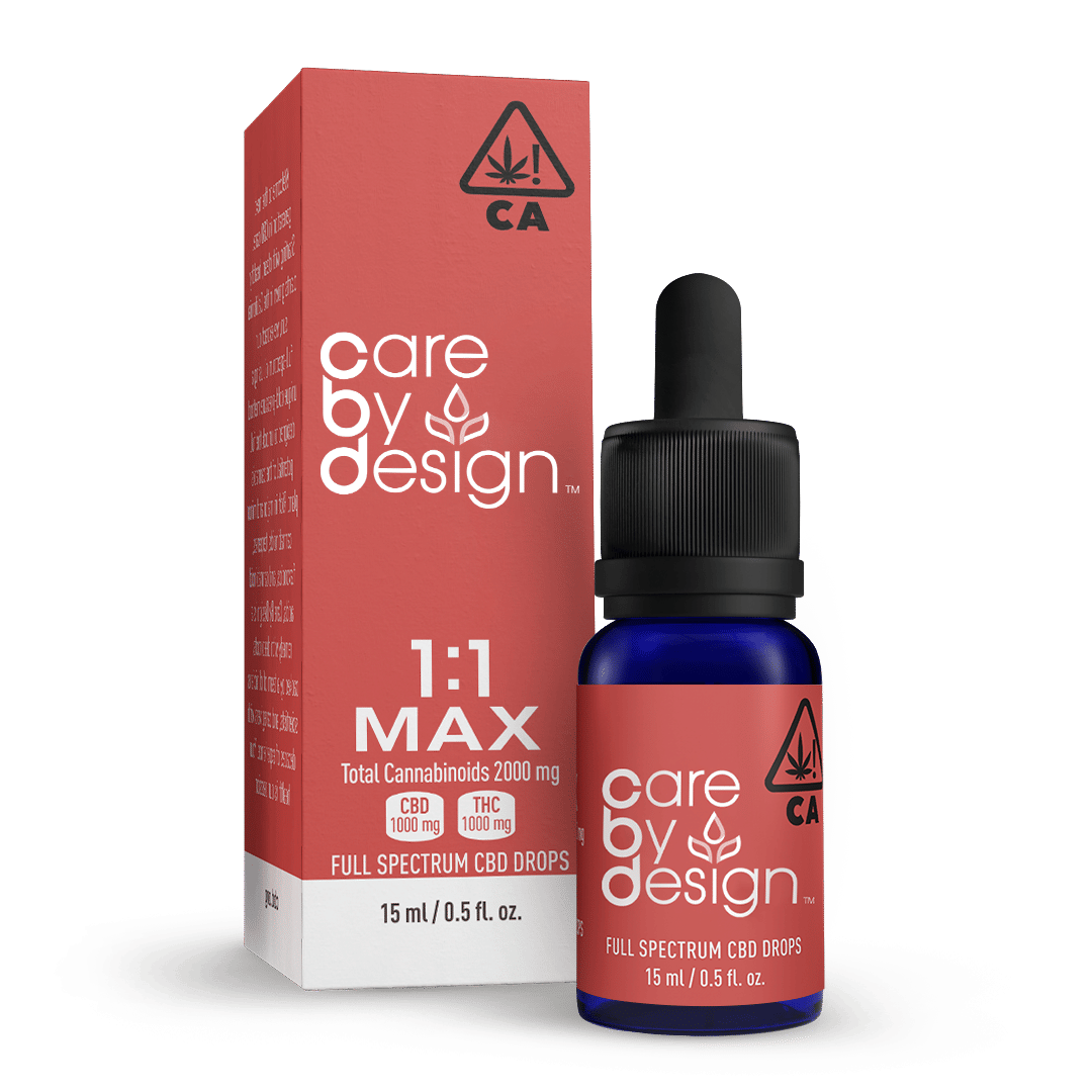 1:1 Max CBD Drops 15ml - Care By Design - 15mL High CBD Tincture - $61 - Tinctures/Capsules