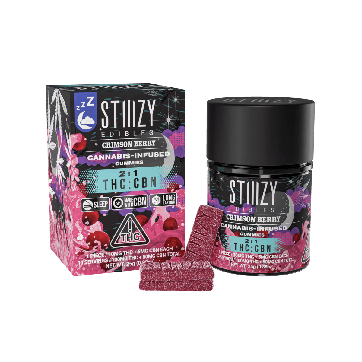 CRIMSON BERRY 2:1 100MG - STIIIZY -  - $12 - Edibles